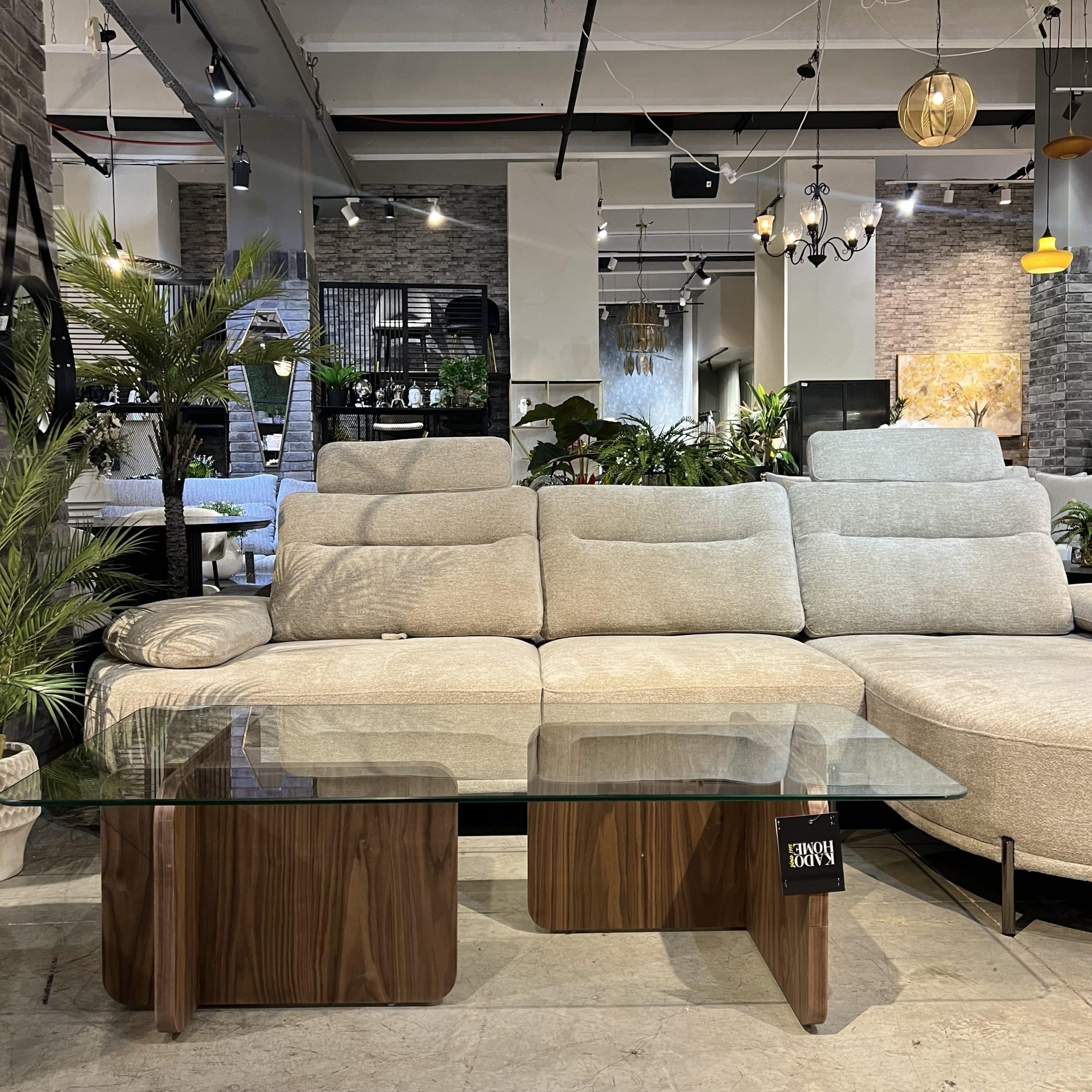 שולחן סלון יוקרתי זכוכית ועץ דגם מואנה | בעיצוב אישי