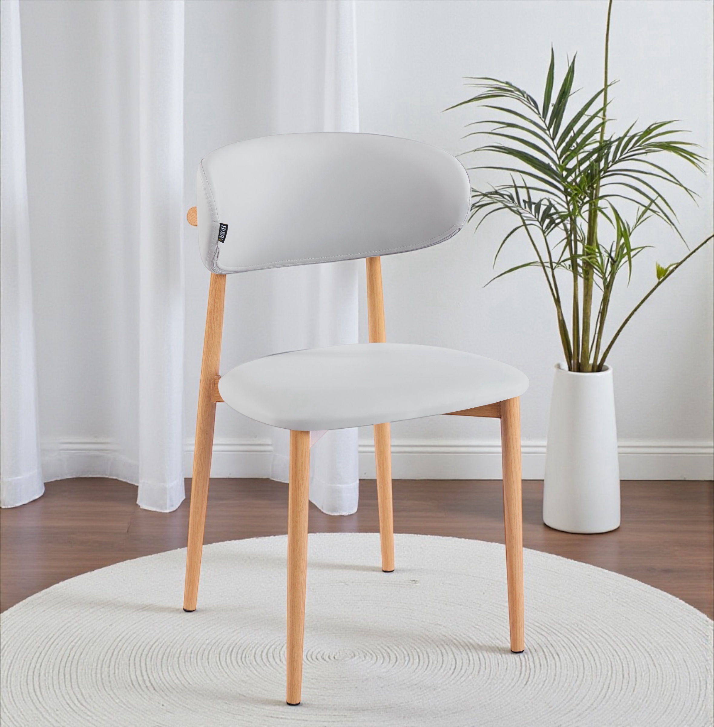 כיסא מעוצב דמוי עור אבן/אפור אלון דגם לוסי | מכירה מוקדמת 02.26