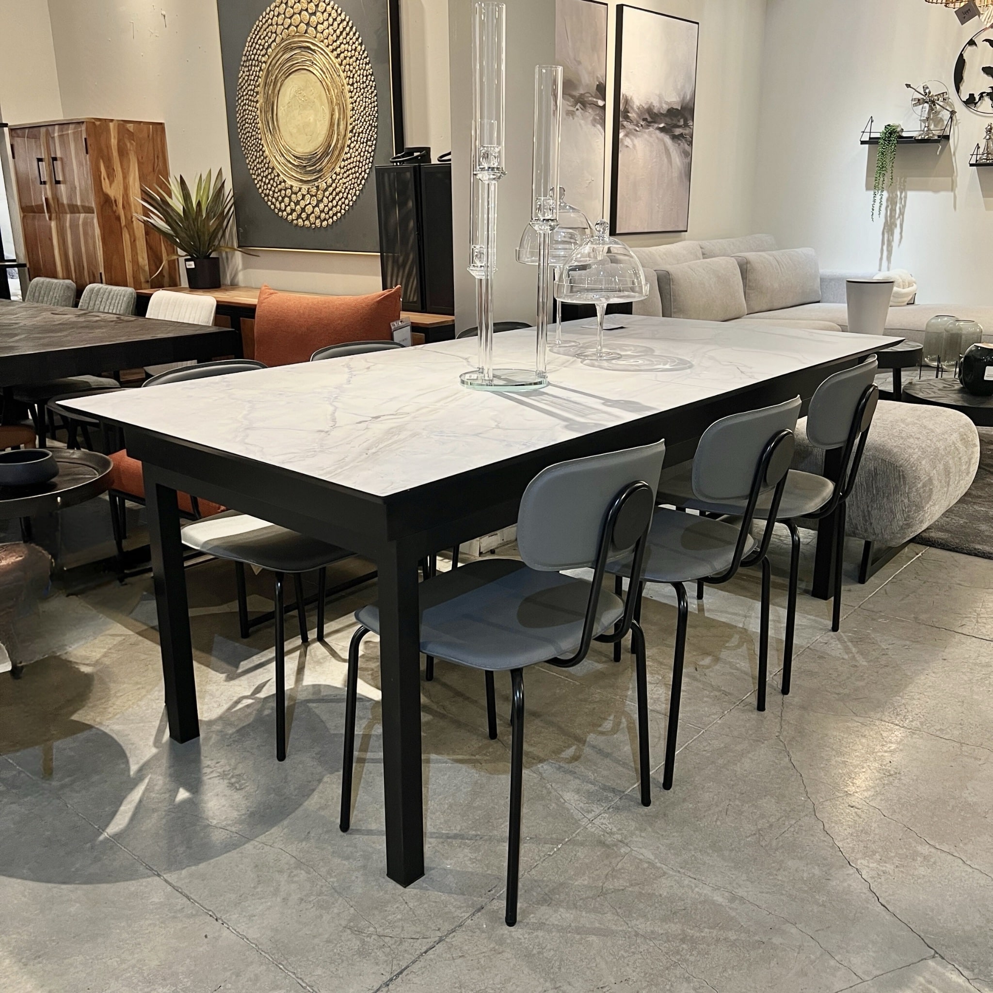 שולחן אוכל גידים כחולים דגם אמילי - עודפים מתצוגה!