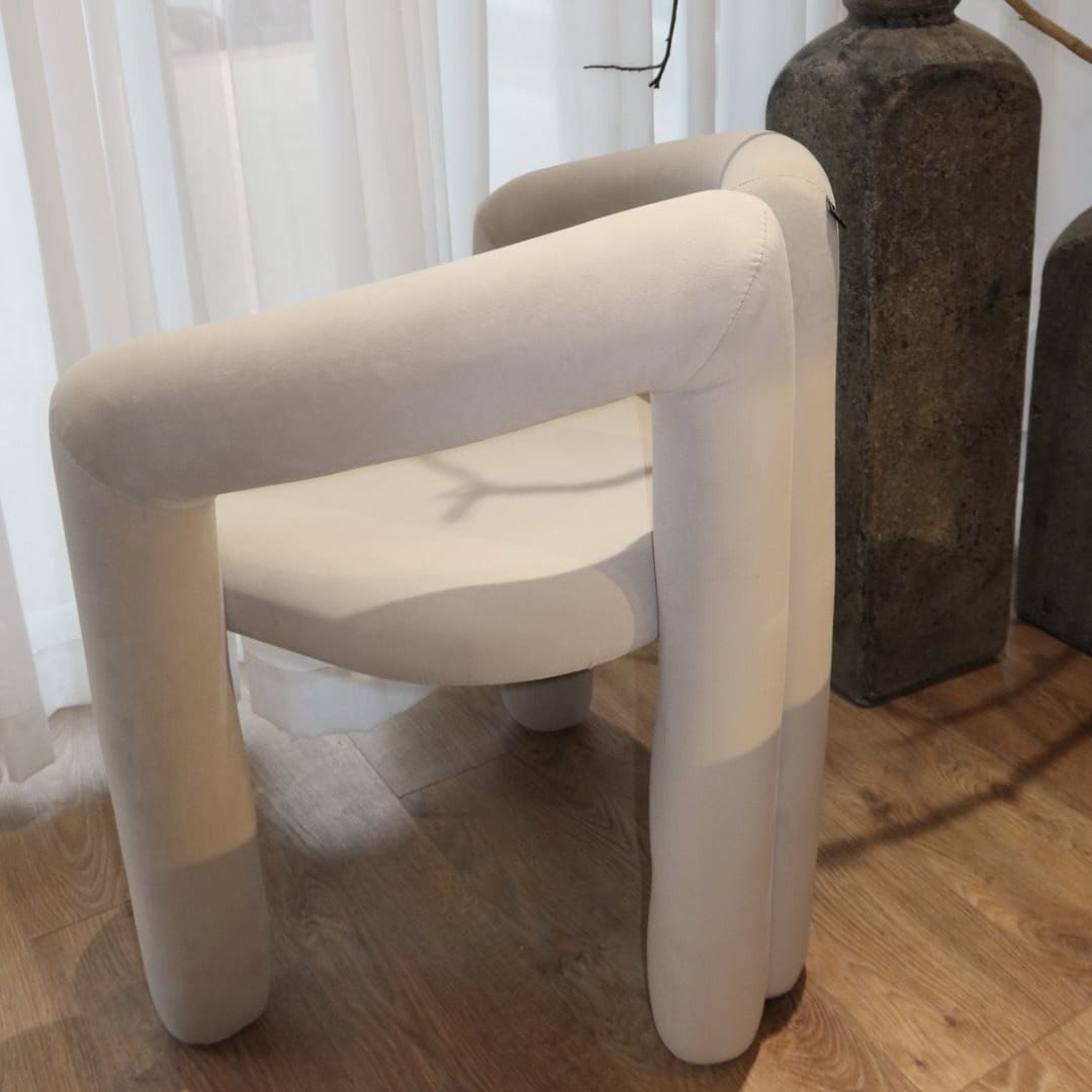 כיסא כורסא פולנצו קטיפה בז דגם סופיטל