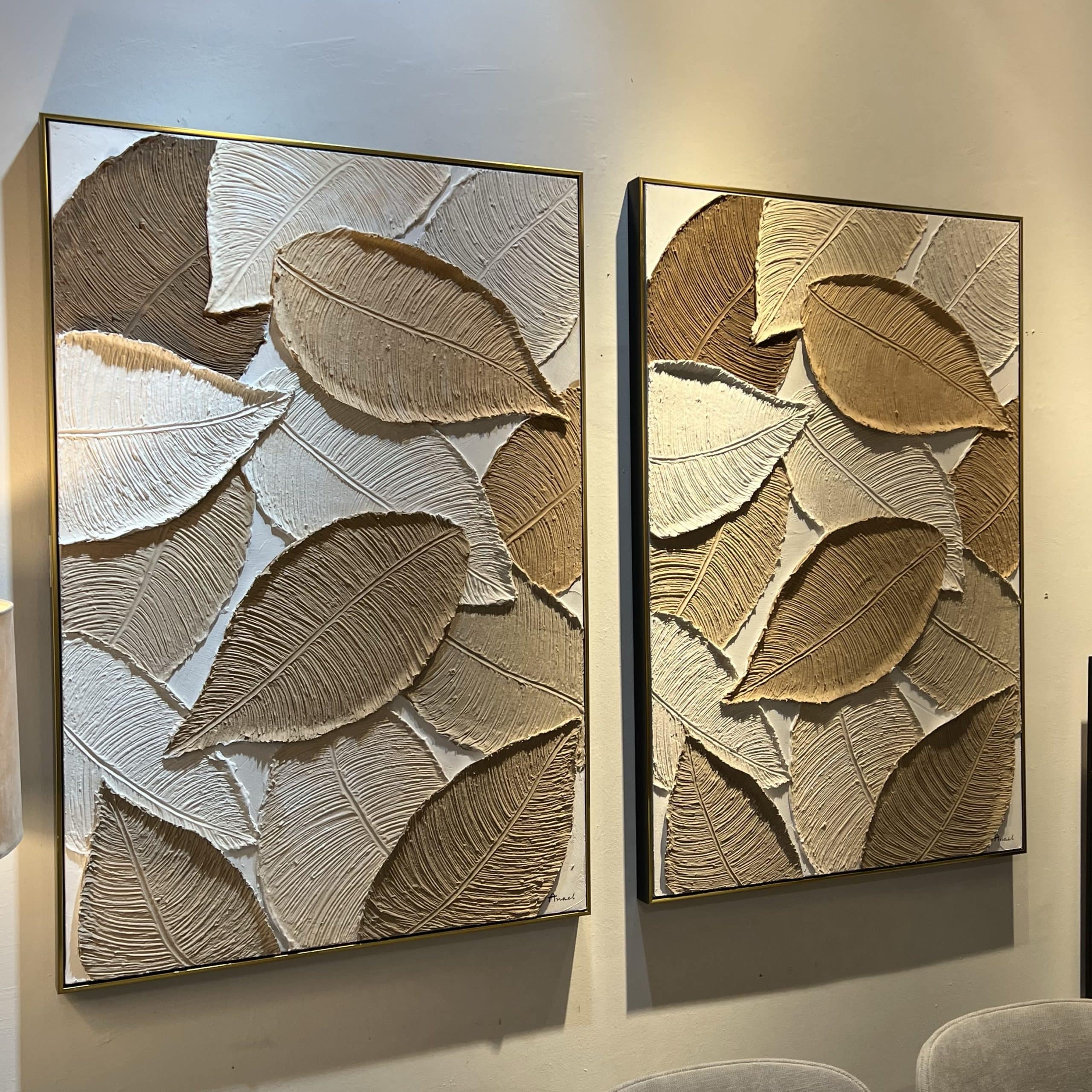 תמונה אנאל עלים דגם R בשילוב תבליט בד תמונה אנאל עלים דגם R בשילוב תבליט בד