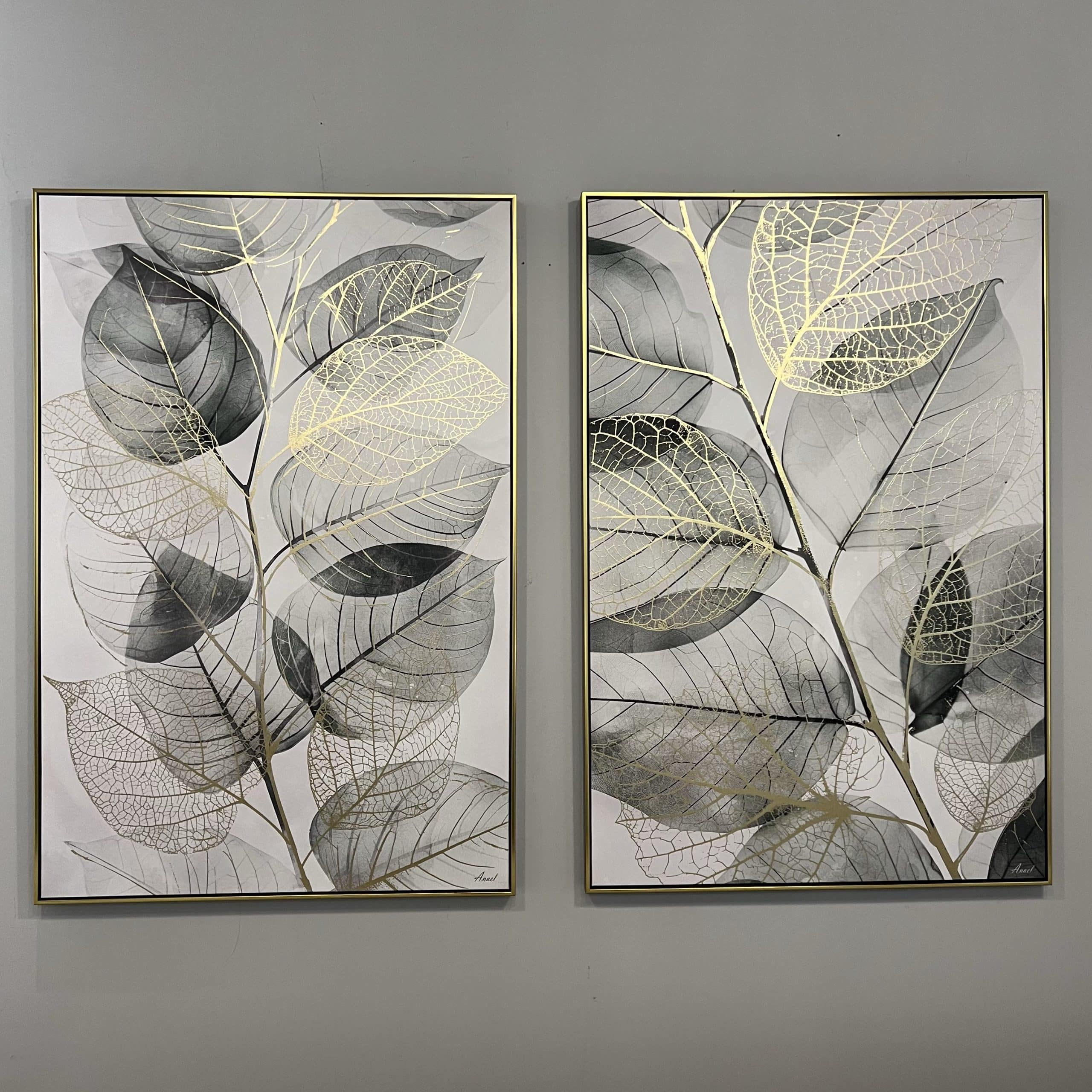 תמונה עלים ירוק זהב דגם אנאל תמונה עלים ירוק זהב דגם אנאל