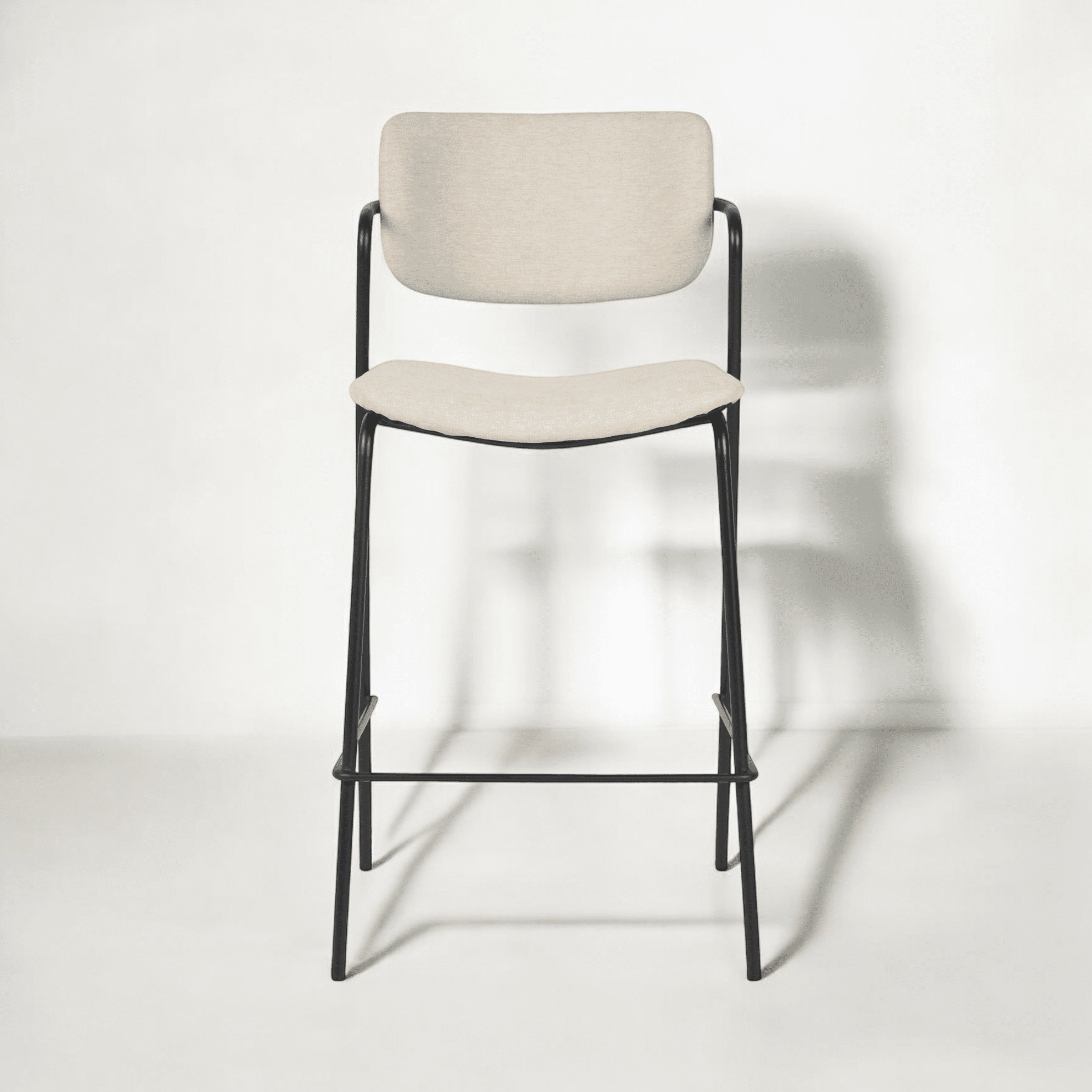 כיסא בר דגם לוסיאן בד אריג בז - SALE - אספקה 90 ימי עסקים