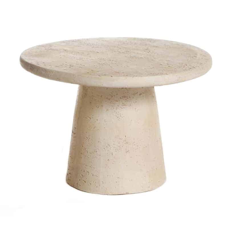 שולחן צד עגול טרוונטין על רגל דגם נוקס שולחן צד עגול טרוונטין על רגל דגם נוקס