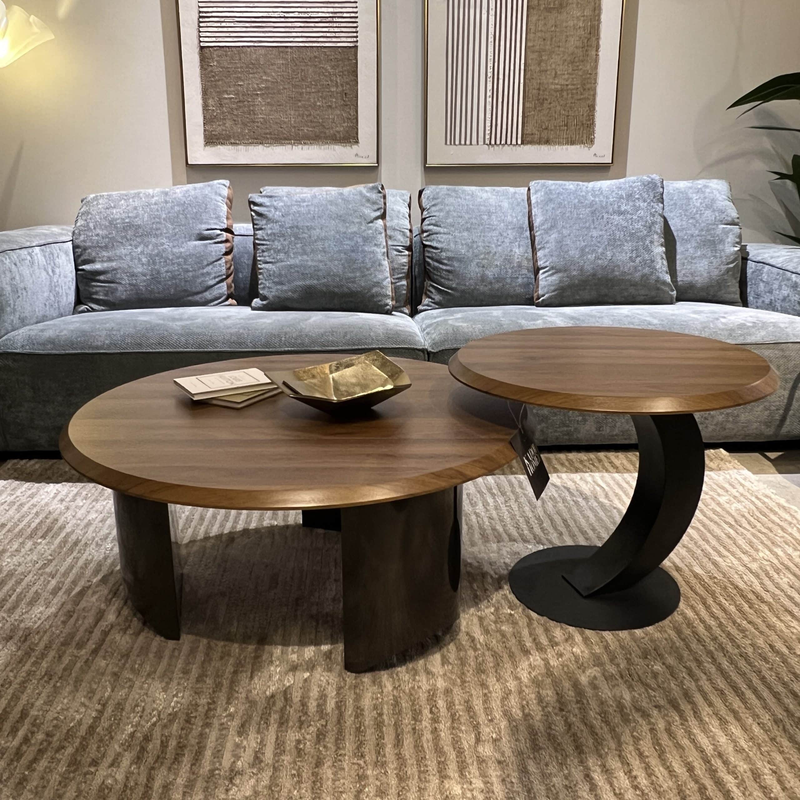 זוג שולחנות סלון עגולים דגם ג׳וזי זוג שולחנות סלון עגולים דגם ג׳וזי