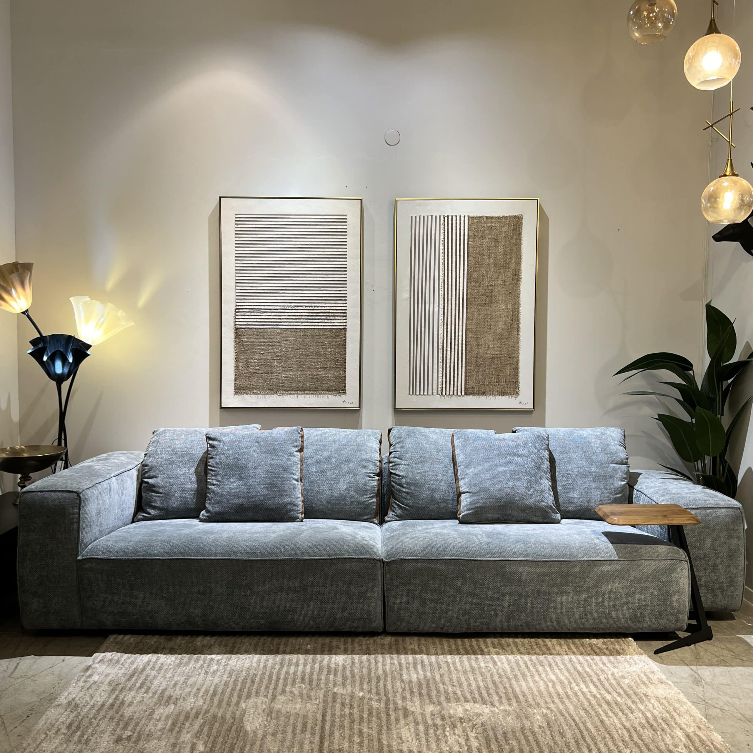 ספה מעוצבת דגם כיס במבצע מתצוגה