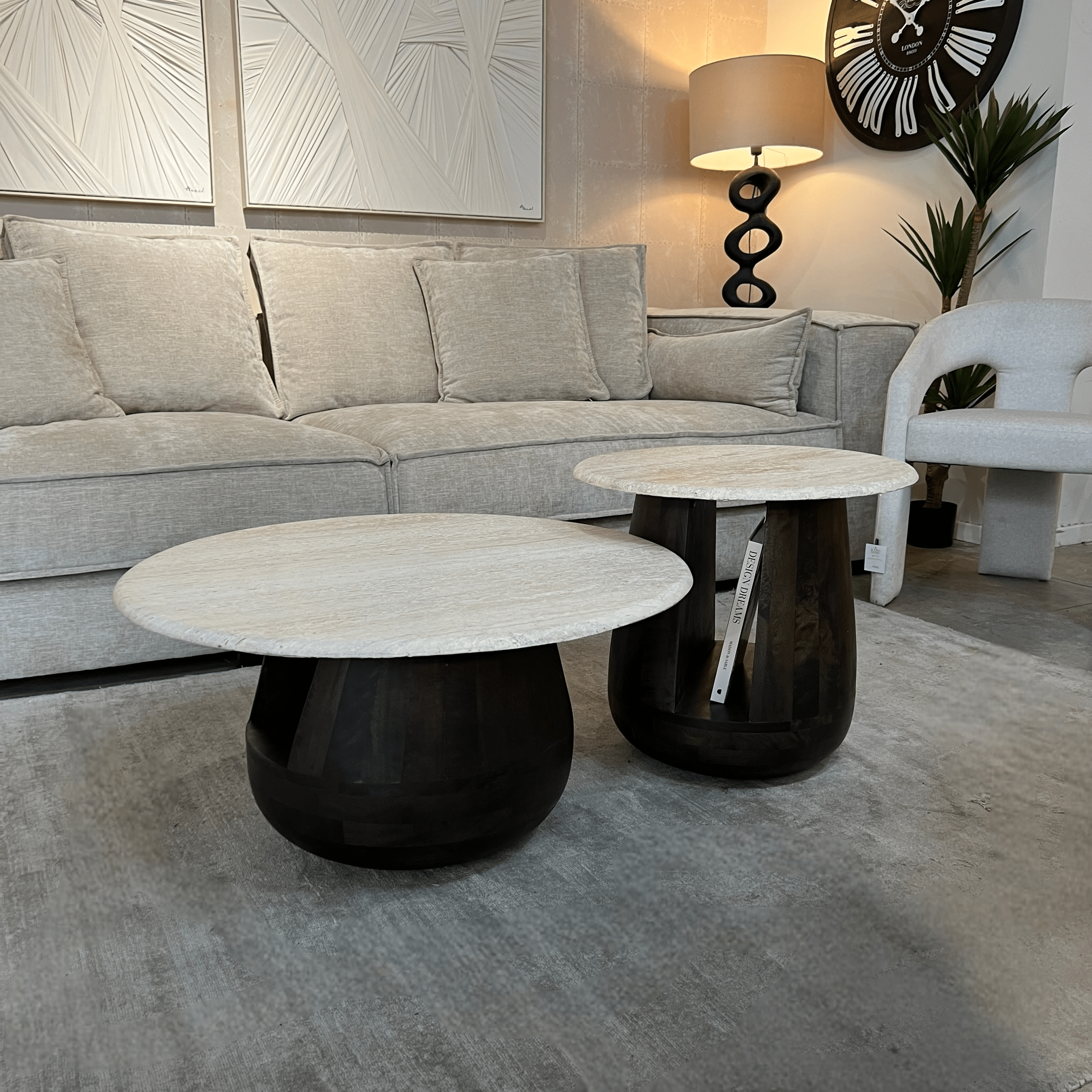 שולחן סלון מנגו ווד פתוח טופ טרוורטין דגם שאנטי שולחן סלון מנגו ווד פתוח טופ טרוורטין דגם שאנטי