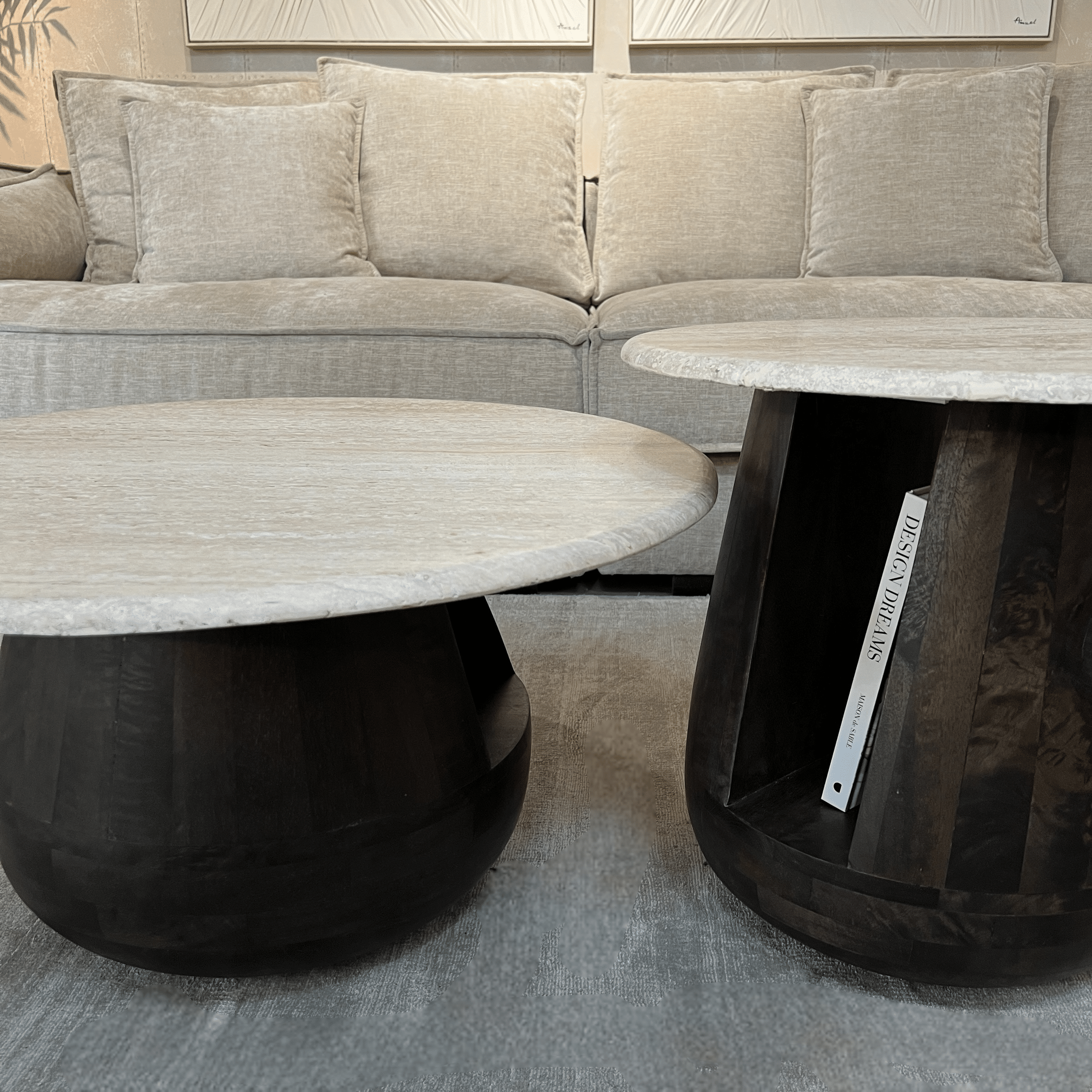 שולחן סלון מנגו ווד פתוח טופ טרוורטין דגם שאנטי שולחן סלון מנגו ווד פתוח טופ טרוורטין דגם שאנטי