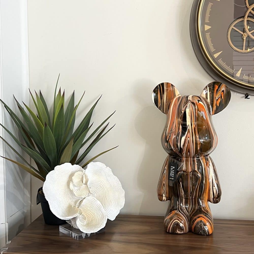 פסל דובי צבעוני עציץ ואקססוריז- הומסטיילינג