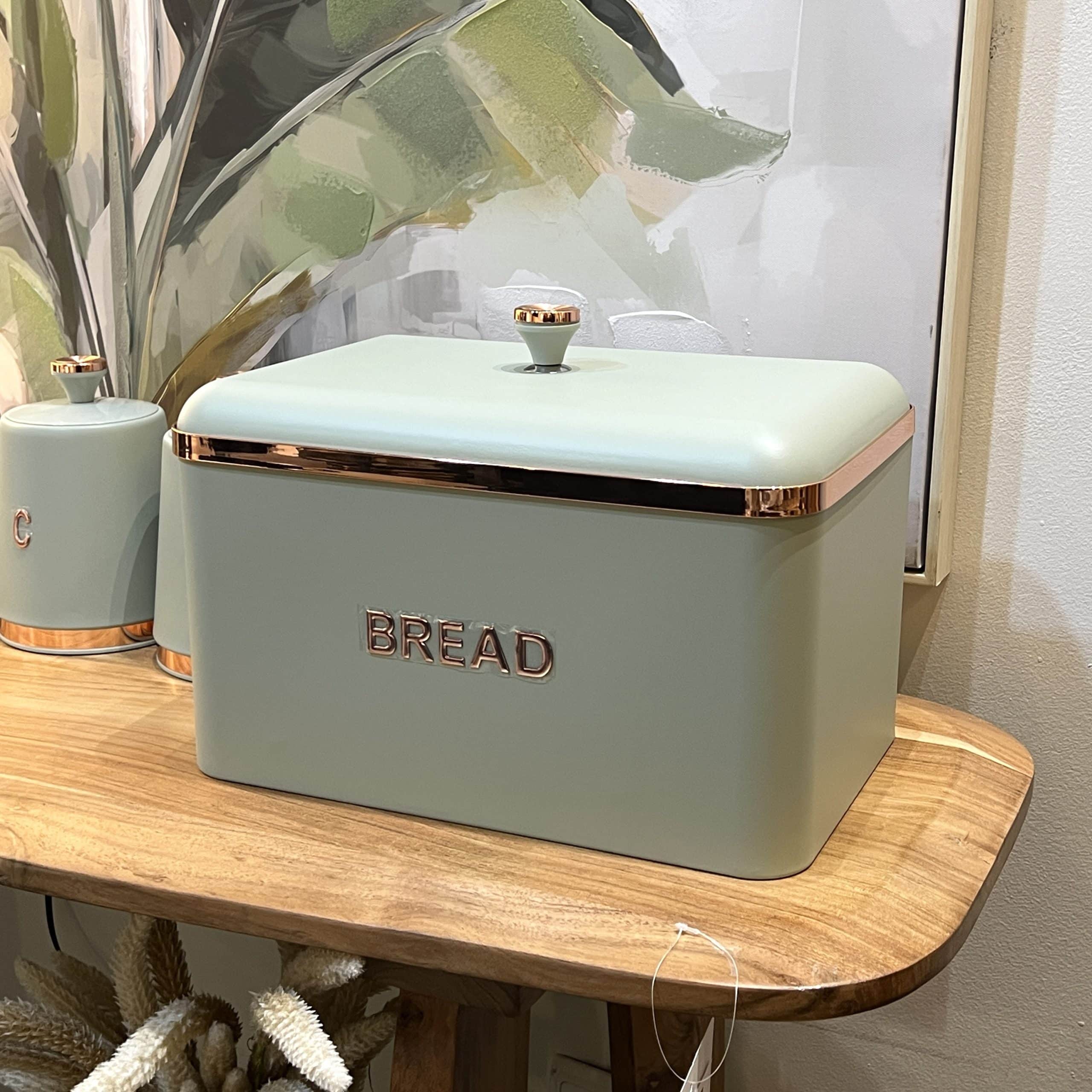 סט תה קפה סוכר וקופסת לחם ירוק מנטה כיתוב זהב דגם איקו סט תה קפה סוכר וקופסת לחם ירוק מנטה כיתוב זהב דגם איקו