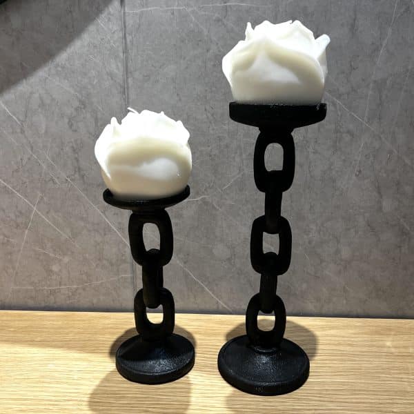 פמוט לולאות מעוצב שחור דגם איקו