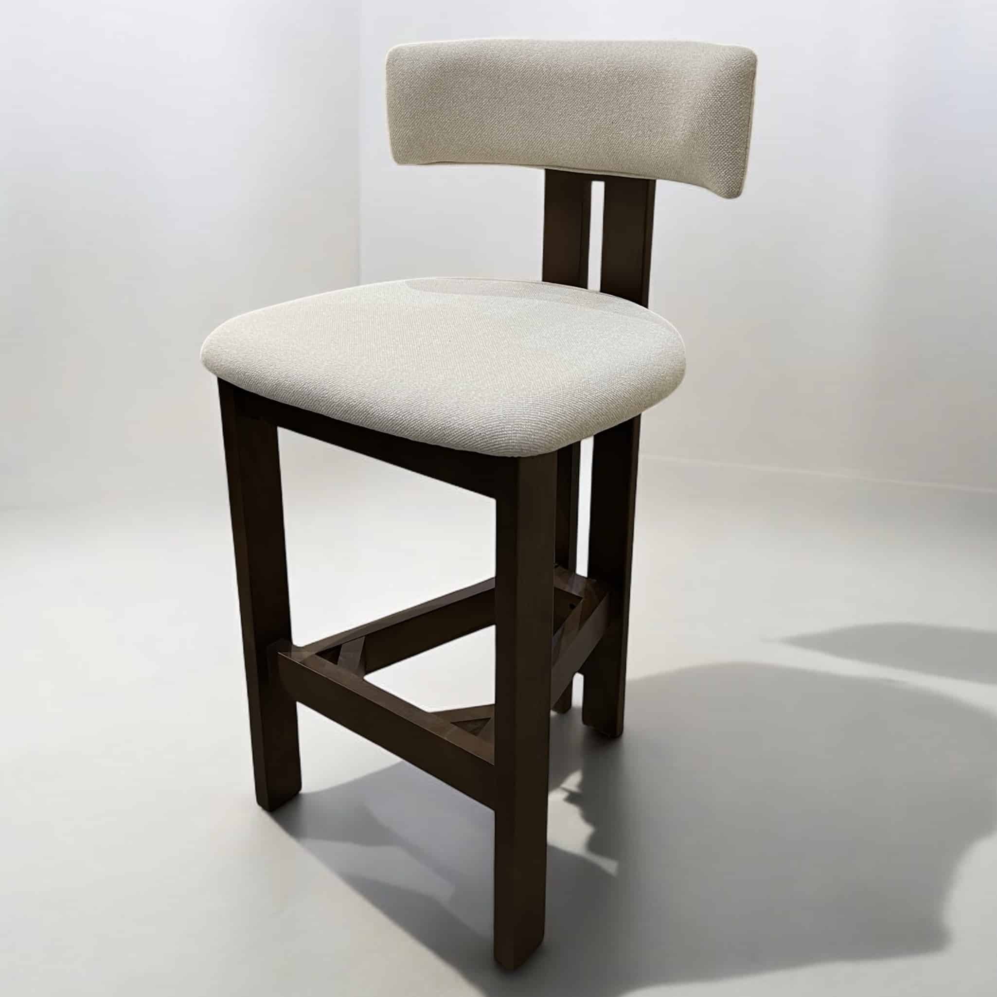 כסא בר פאלם אריג אבן רגל עץ אגוז דגם סופיטל