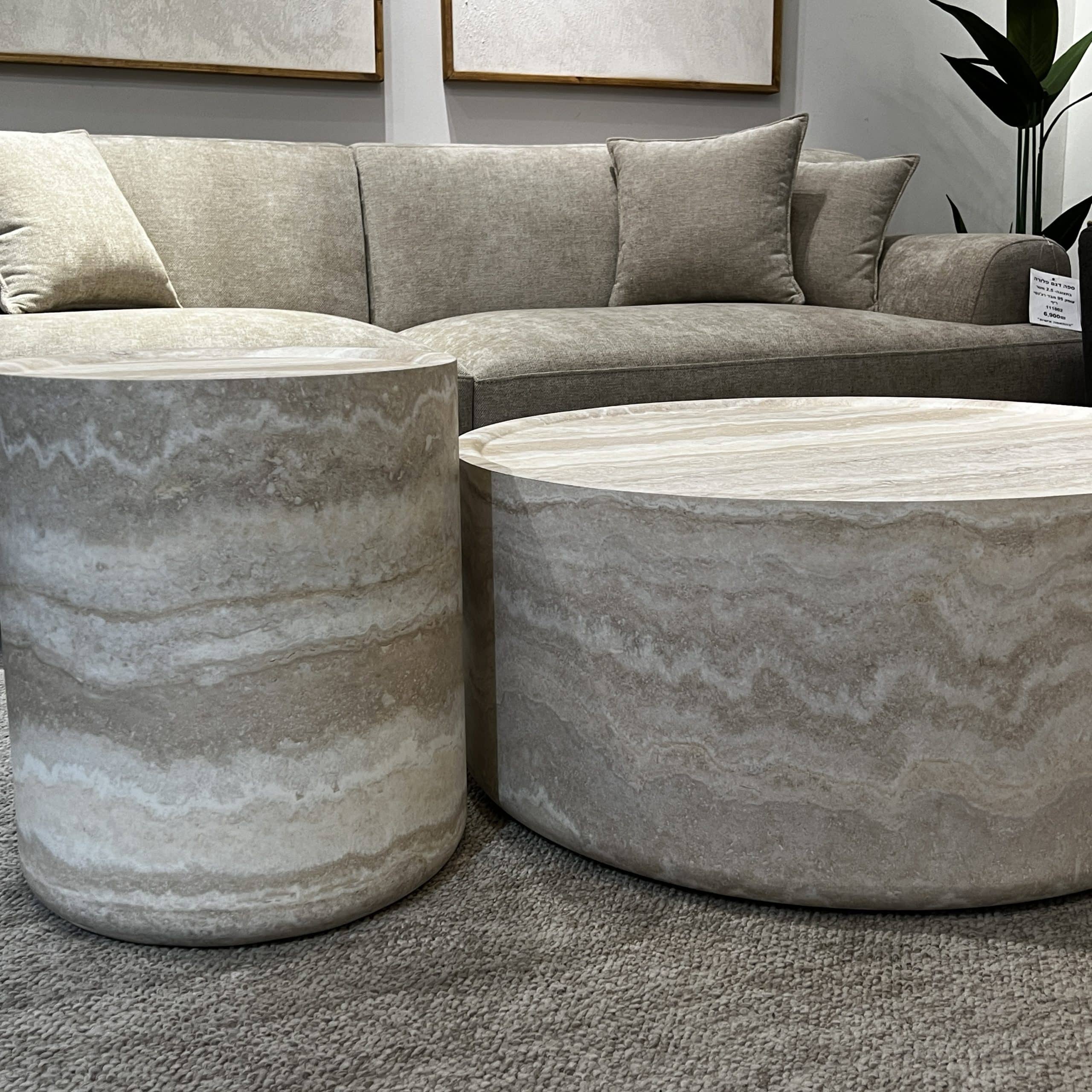 סט שולחנות סלון עגולים מעוצבים טרוורטין דגם סופיטל- הזמנה מוקדמת | מלאי מגיע 25.10.25 סט שולחנות סלון עגולים מעוצבים טרוורטין דגם סופיטל- הזמנה מוקדמת | מלאי מגיע 25.10.25