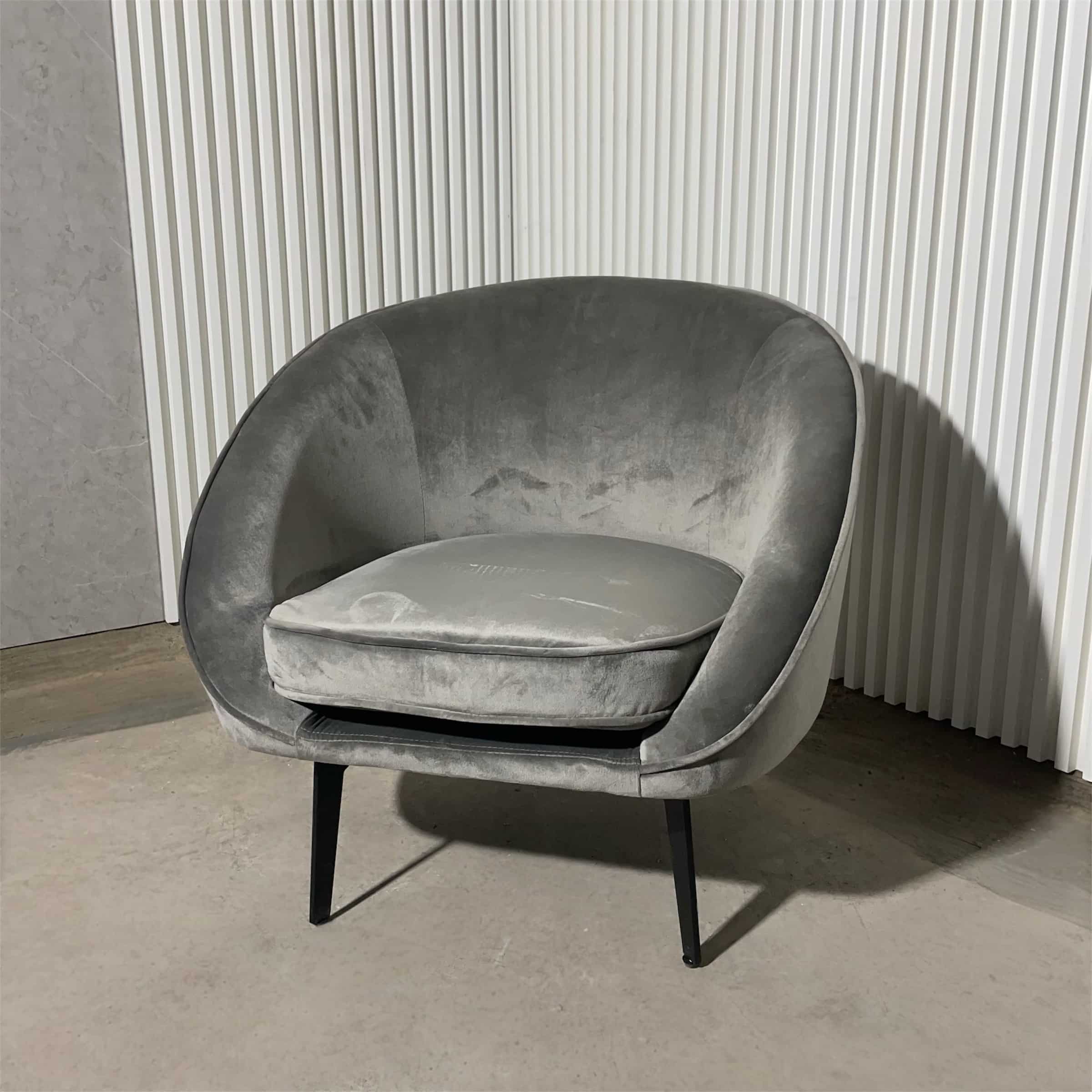 כורסא מעוצבת ומפנקת דגם לין קטיפה אפור - חיסול! כורסא מעוצבת ומפנקת דגם לין קטיפה אפור - חיסול!