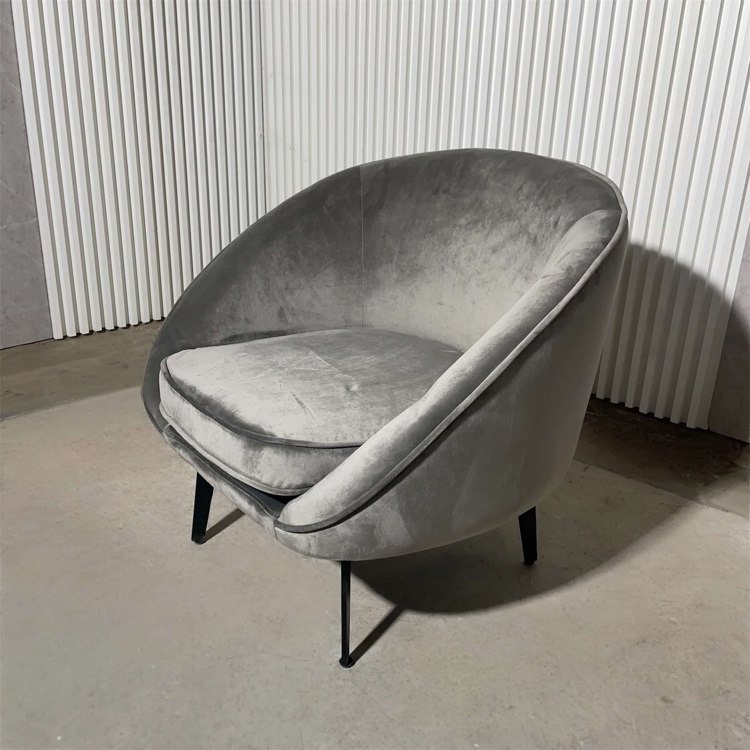 כורסא מעוצבת ומפנקת דגם לין קטיפה אפור - חיסול! כורסא מעוצבת ומפנקת דגם לין קטיפה אפור - חיסול!