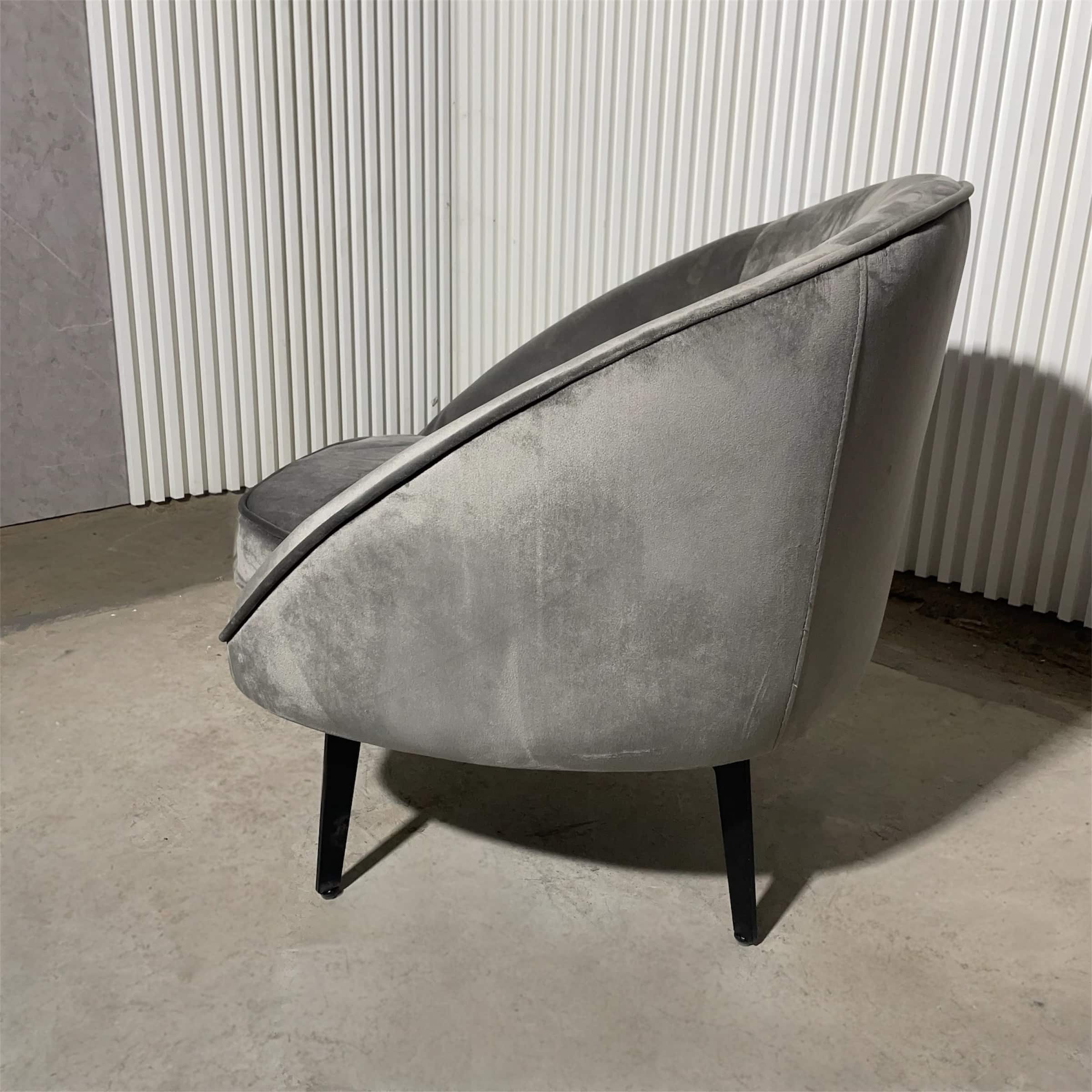 כורסא מעוצבת ומפנקת דגם לין קטיפה אפור - חיסול! כורסא מעוצבת ומפנקת דגם לין קטיפה אפור - חיסול!