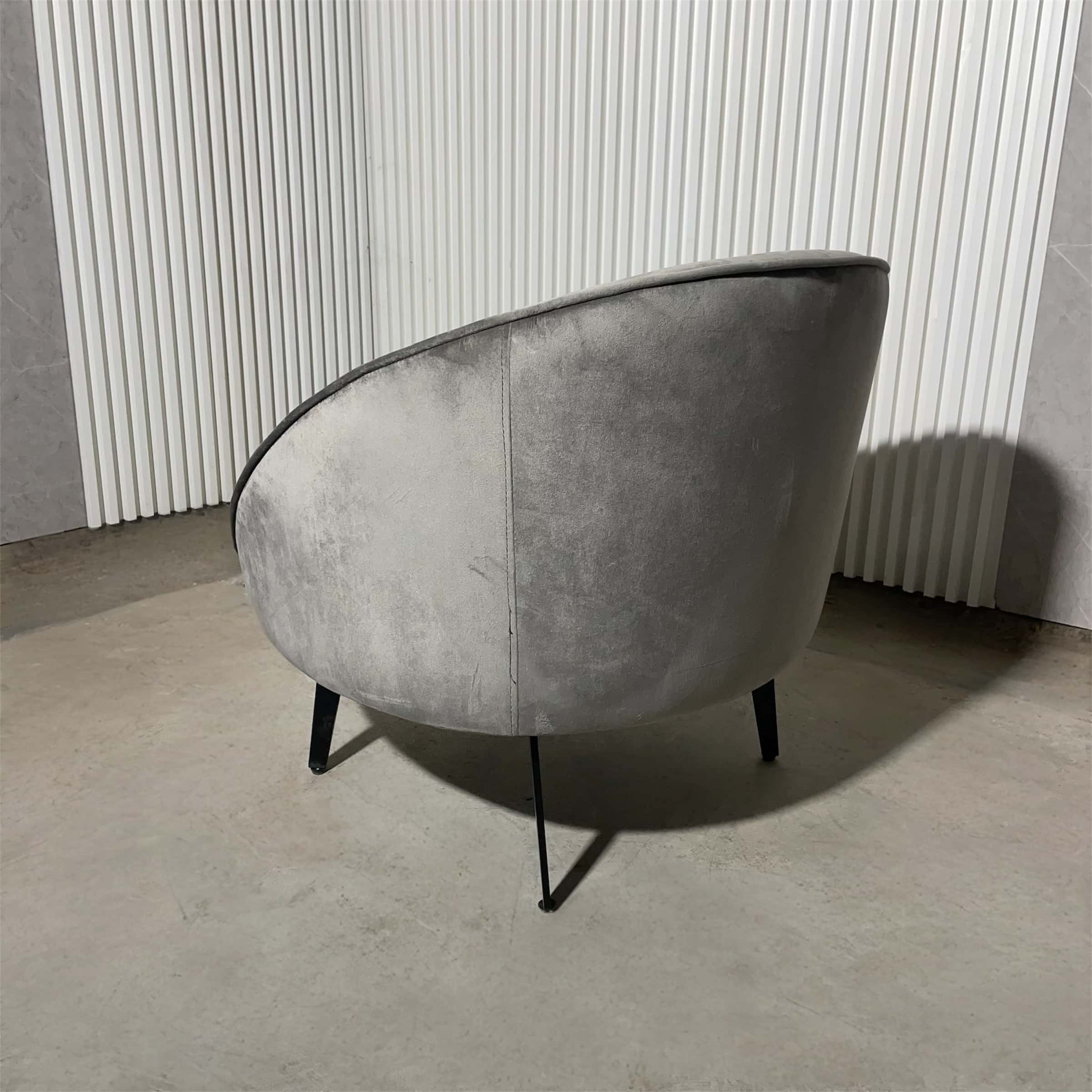 כורסא מעוצבת ומפנקת דגם לין קטיפה אפור - חיסול! כורסא מעוצבת ומפנקת דגם לין קטיפה אפור - חיסול!