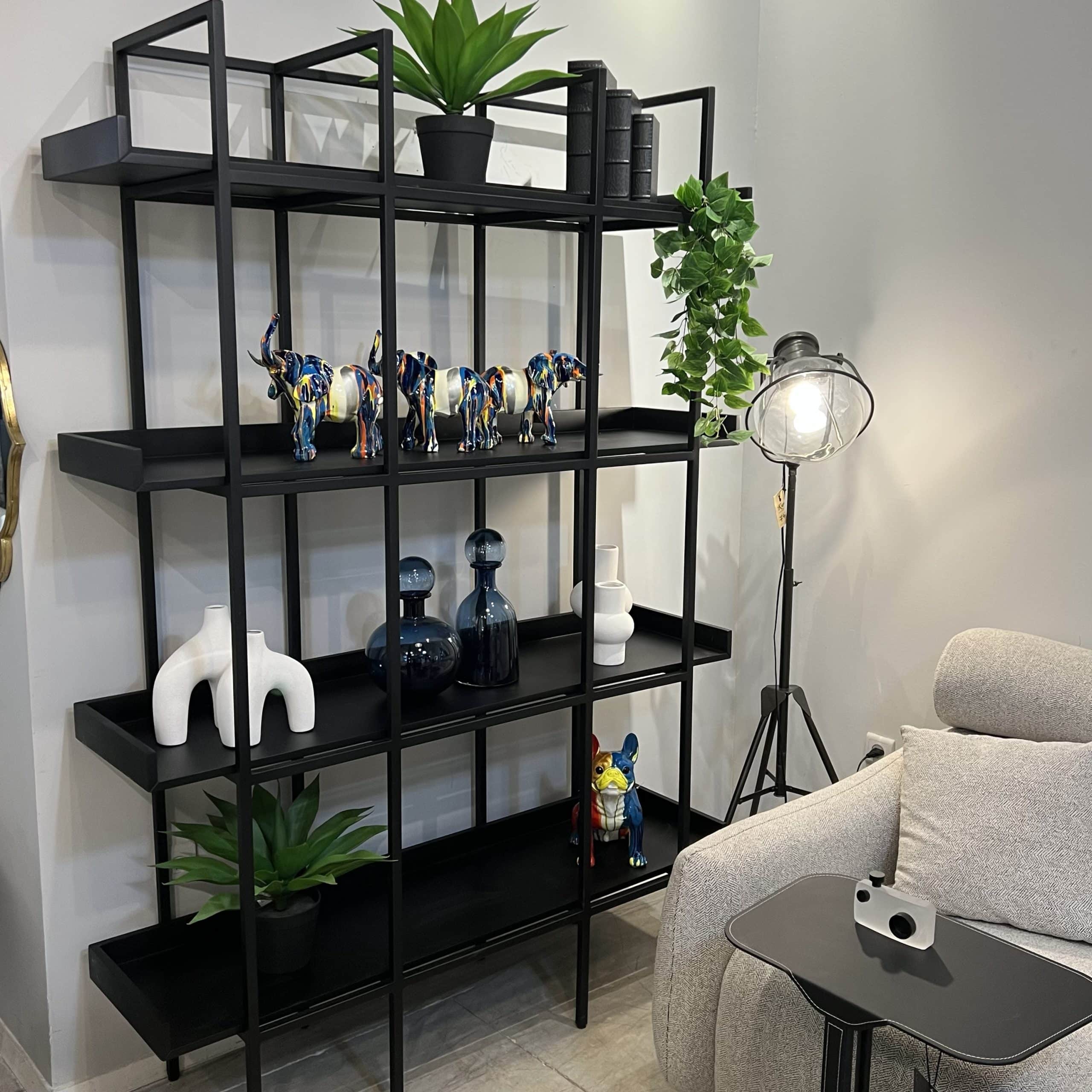 יחידת מדפים פתוחה דגם מרטין שחור אמורפי - בעיצוב אישי יחידת מדפים פתוחה דגם מרטין שחור אמורפי - בעיצוב אישי