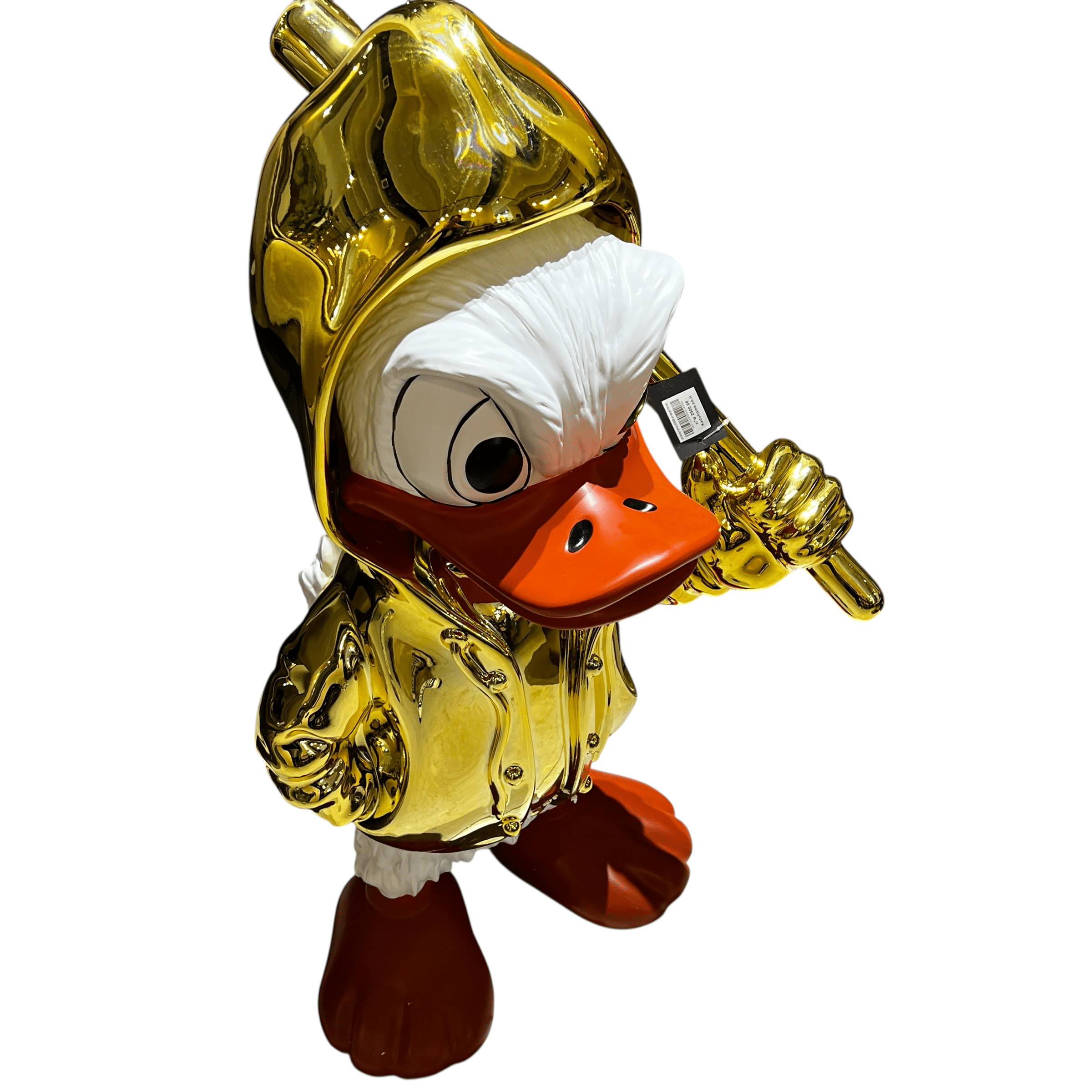 פסל יוקרתי דונלד דאק עומד זהב דגם איקו פסל יוקרתי דונלד דאק עומד זהב דגם איקו