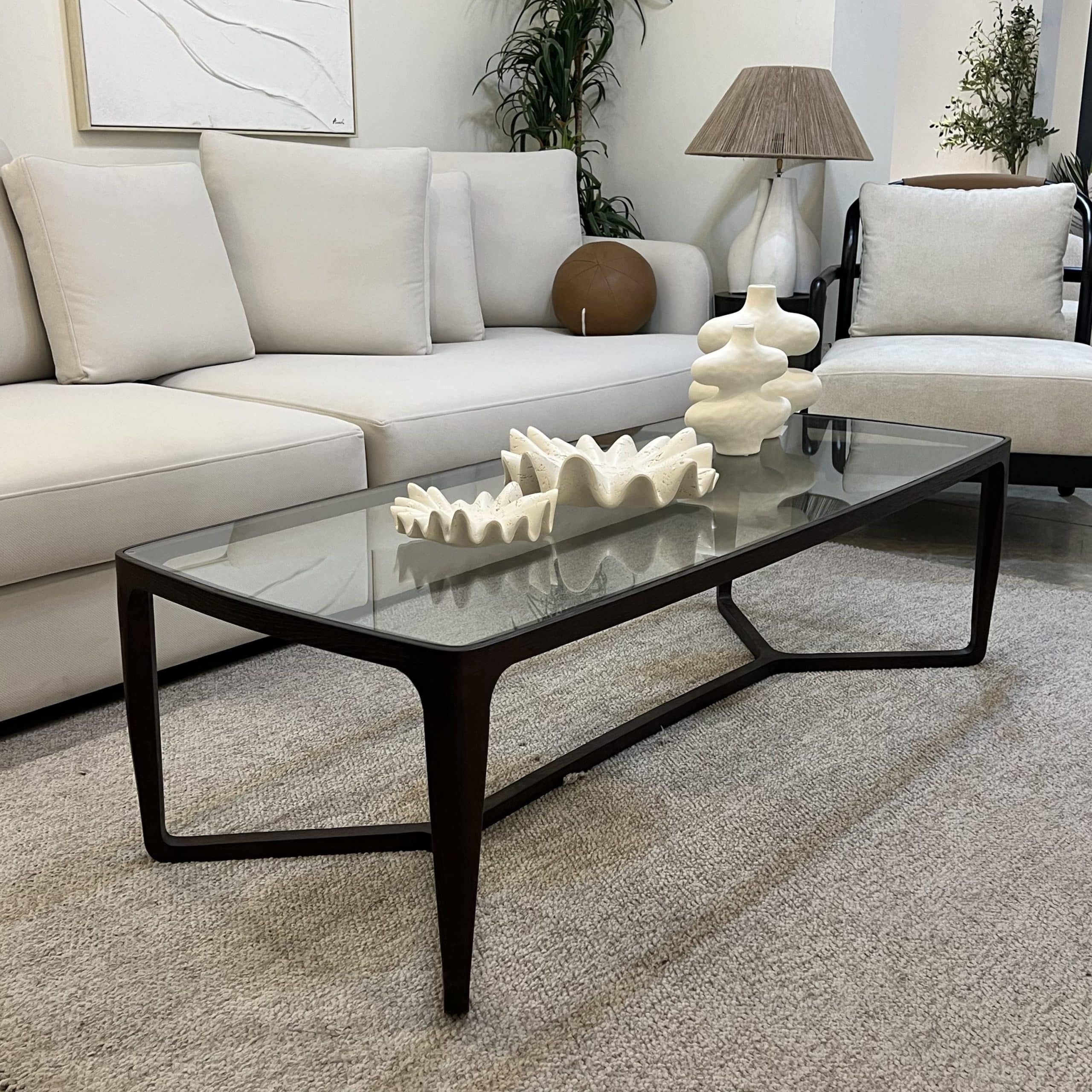 שולחן קפה הוואנה מלבן אגוז טופ זכוכית דגם לאו שולחן קפה הוואנה מלבן אגוז טופ זכוכית דגם לאו