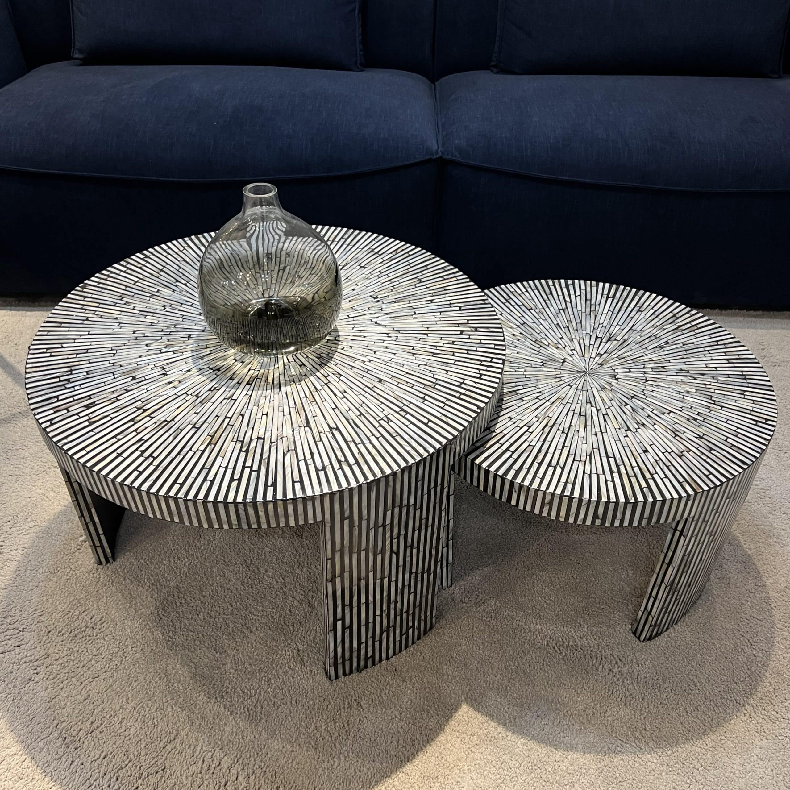 סט 2 שולחנות סלון קרלה פנינה שחור - חיסול!!