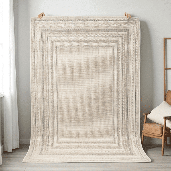 שטיח דגם אוריה גוון אבן 1 קל משקל במראה נקי וצחור