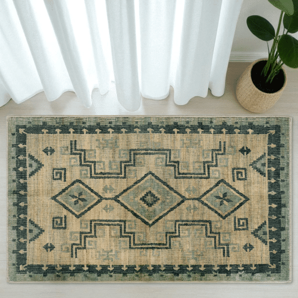 שטיח ירוק בז דגם קאוליפה איזיקלין- SALE!!