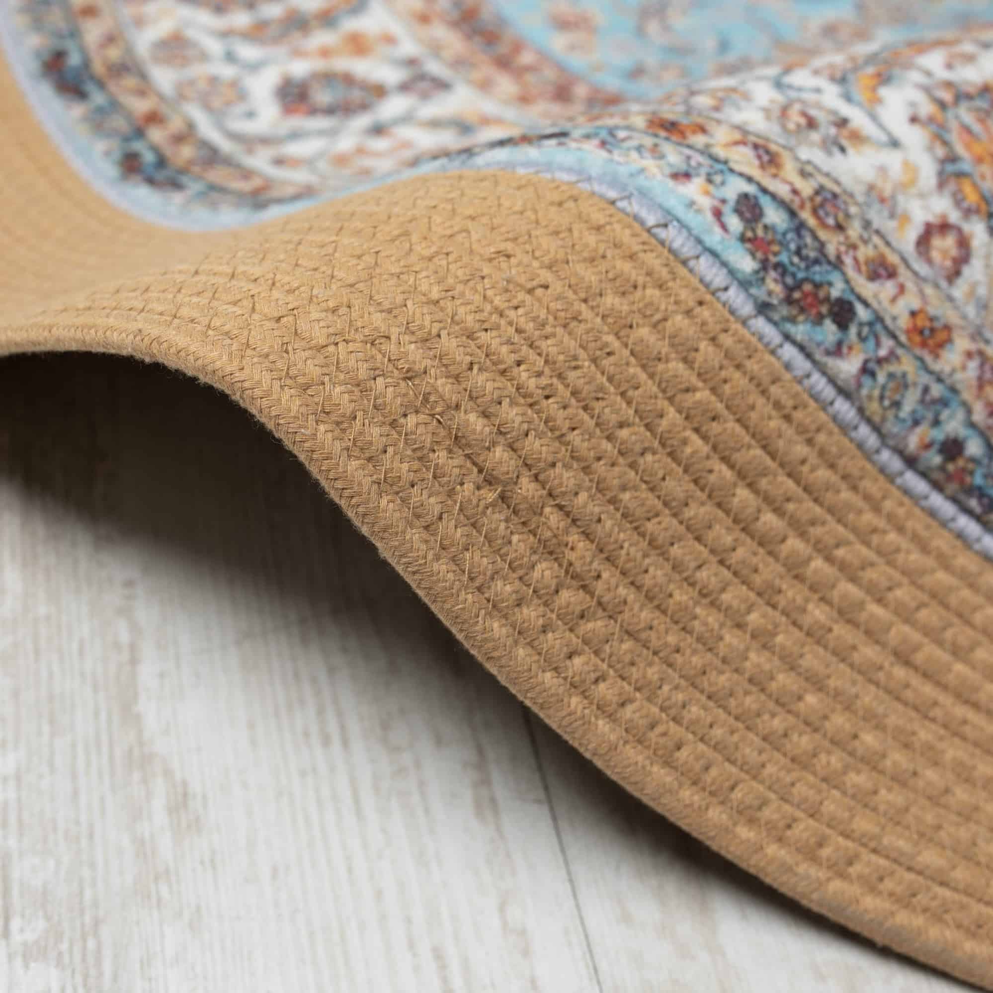 שטיח חבל וינטאג׳ דגם אינדיגו חבל טורקיז 120סמ - SALE! שטיח חבל וינטאג׳ דגם אינדיגו חבל טורקיז 120סמ - SALE!