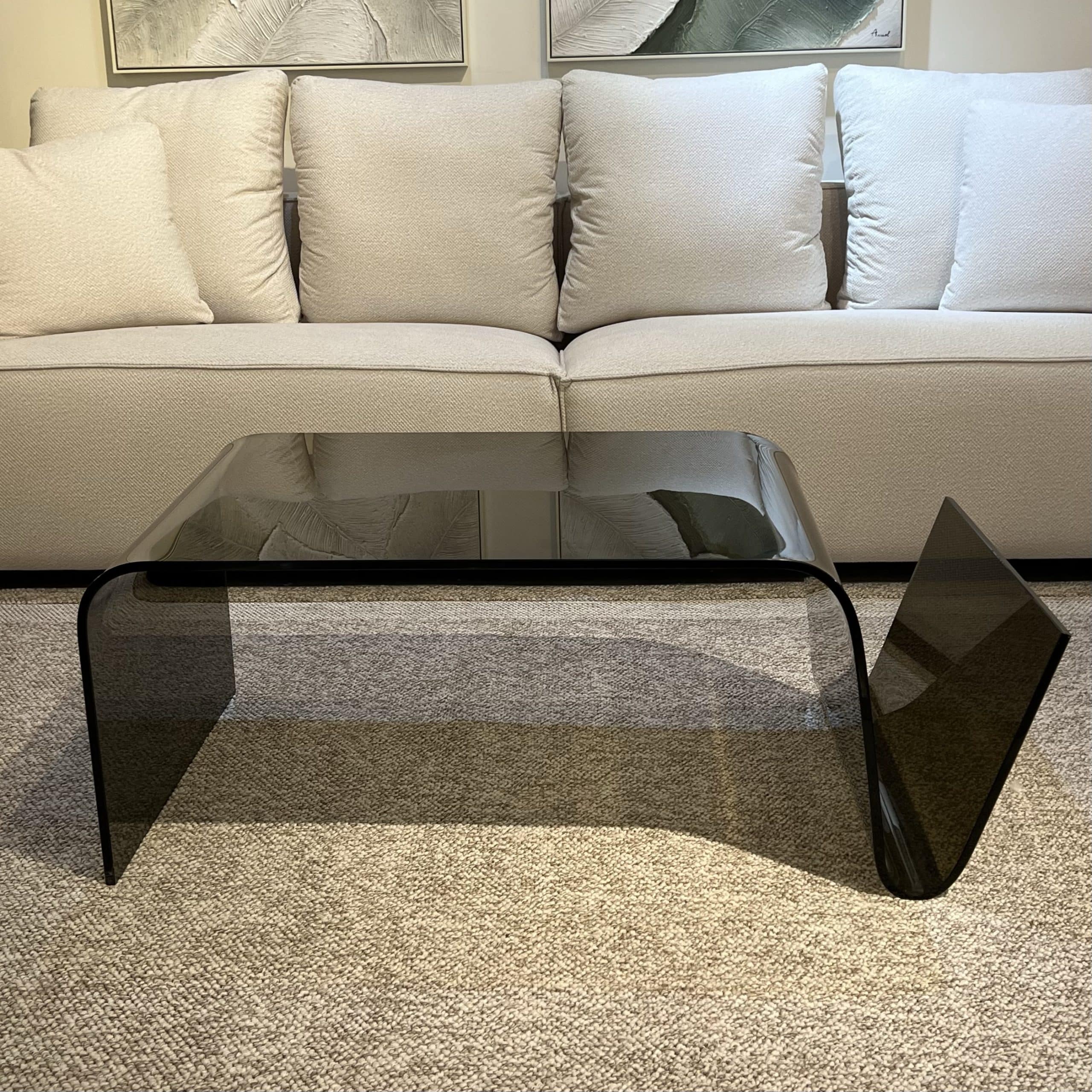 שולחן סלון מעוצב מלבני תא לספרים זכוכית חומה דגם פלור שולחן סלון מעוצב מלבני תא לספרים זכוכית חומה דגם פלור