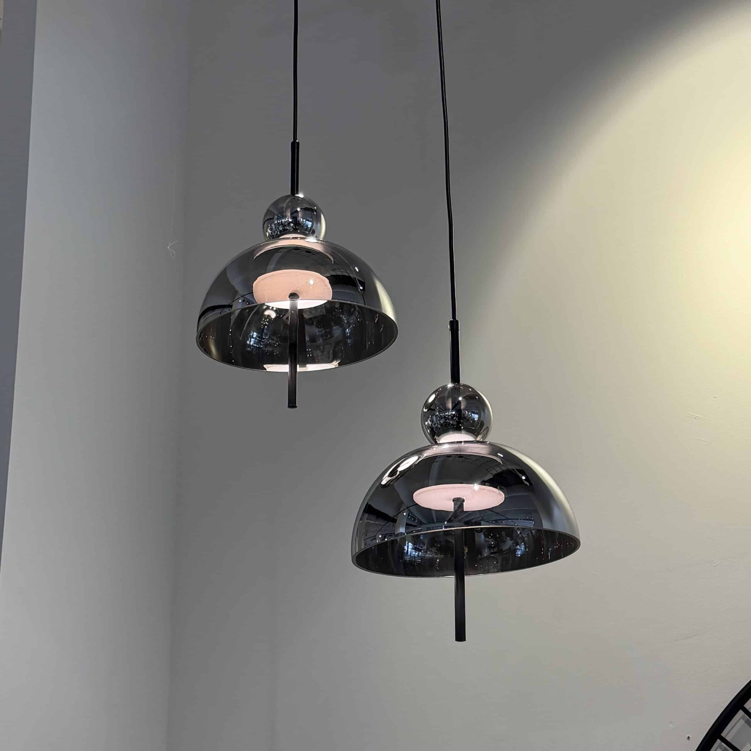 מנורת תליה זכוכית כובע בול אפור 25/29 דגם פלור מנורת תליה זכוכית כובע בול אפור 25/29 דגם פלור