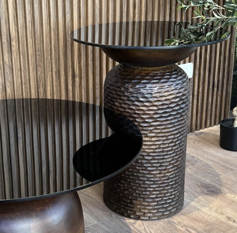 שולחן צד בודד עגול עץ זכוכית דגם סוניל - אחרון במלאי! שולחן צד בודד עגול עץ זכוכית דגם סוניל - אחרון במלאי!