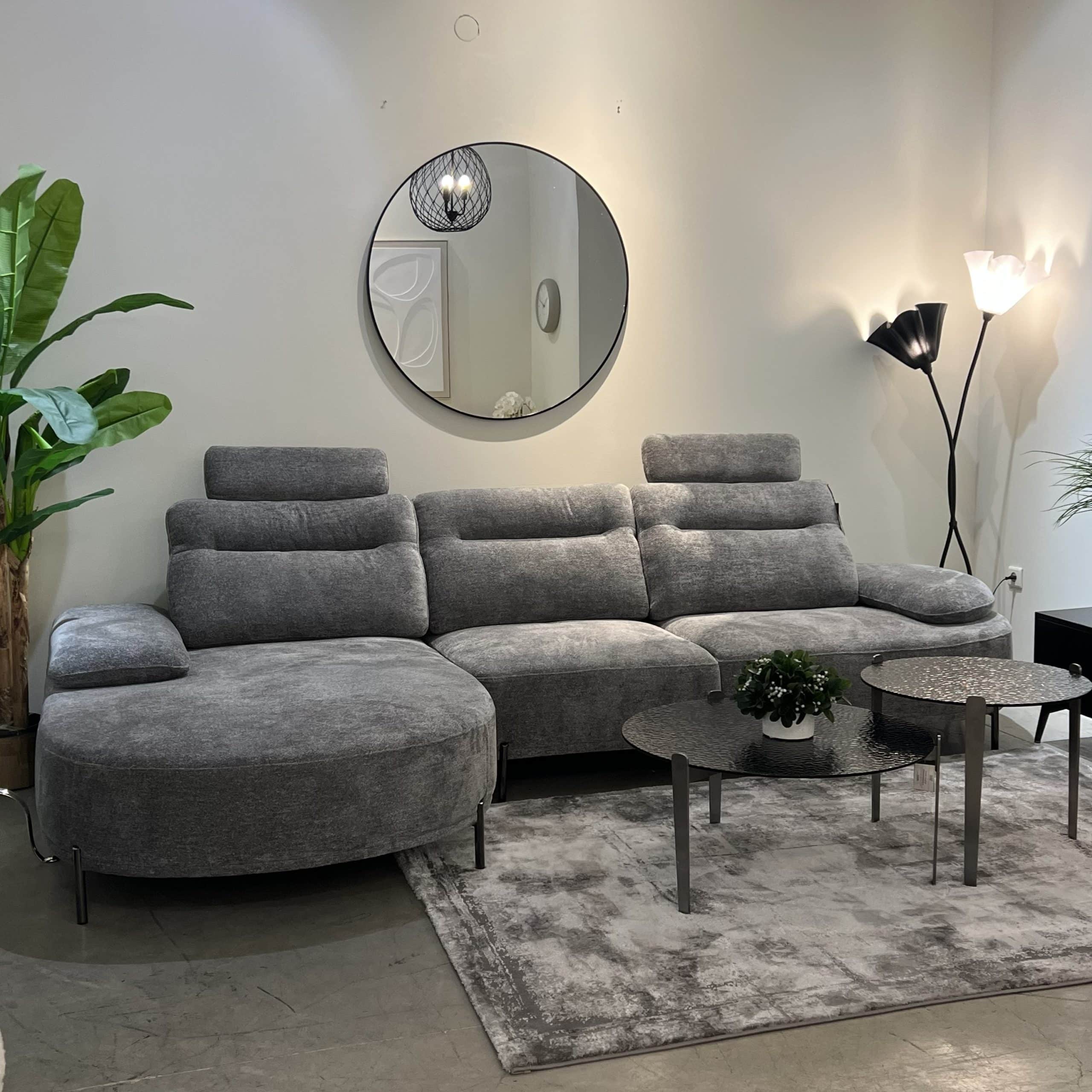 ספה פינתית מעוגלת משענות גב זזות אפור כהה שזנלונג שמאל / ימין דגם ביל ספה פינתית מעוגלת משענות גב זזות אפור כהה שזנלונג שמאל / ימין דגם ביל