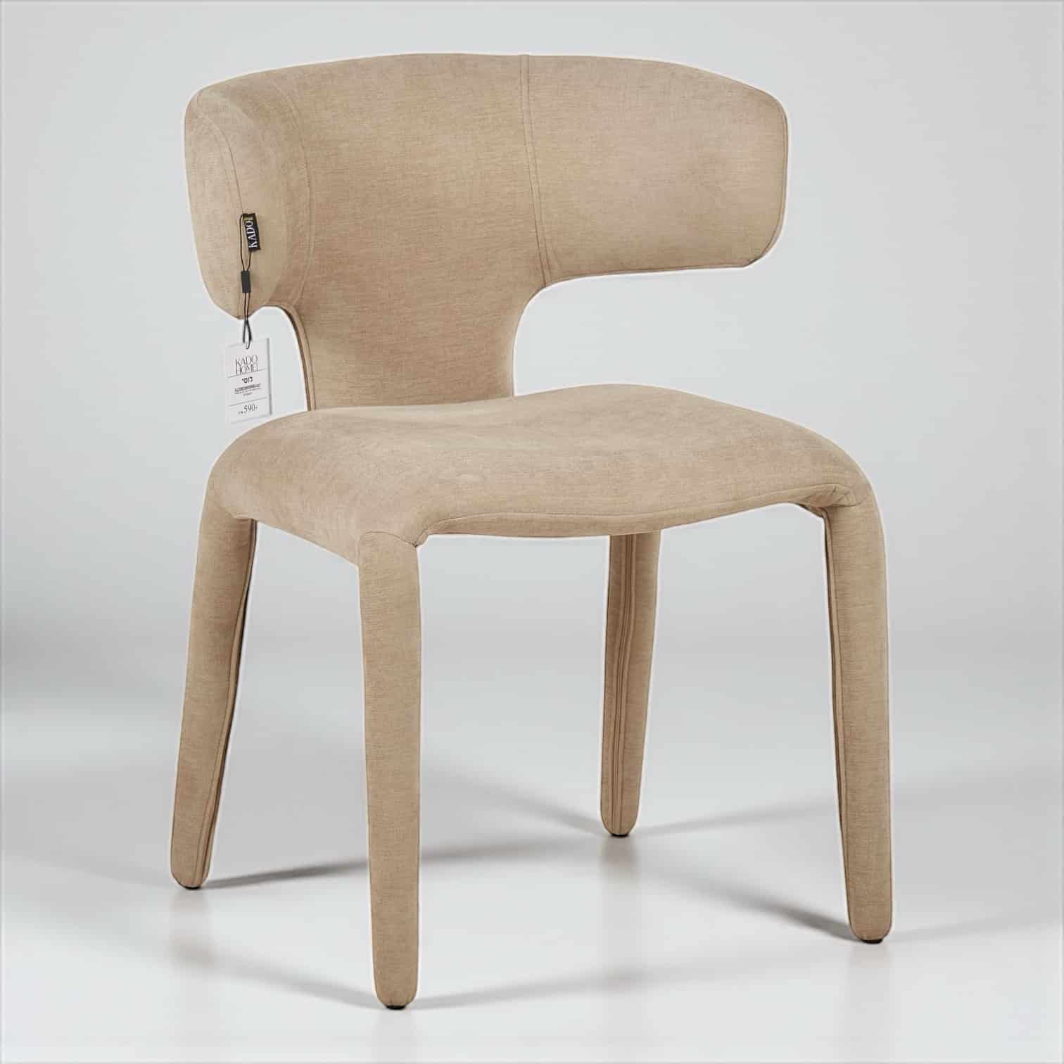 כסא יוקרתי סטפן אריג בז רגל מרופדת דגם לוסי - קולקציה חדשה! כסא יוקרתי סטפן אריג בז רגל מרופדת דגם לוסי - קולקציה חדשה!