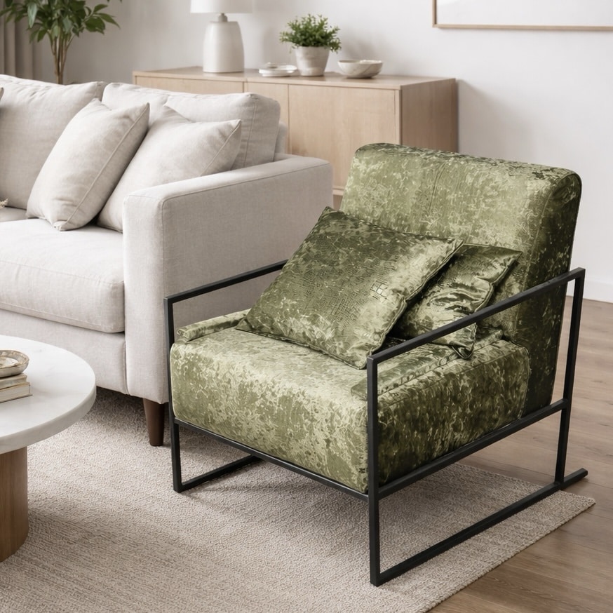 כורסא רום מעוצבת בד ירוק מנוחש דגם קימי - אחרונה מתצוגה! כורסא רום מעוצבת בד ירוק מנוחש דגם קימי - אחרונה מתצוגה!