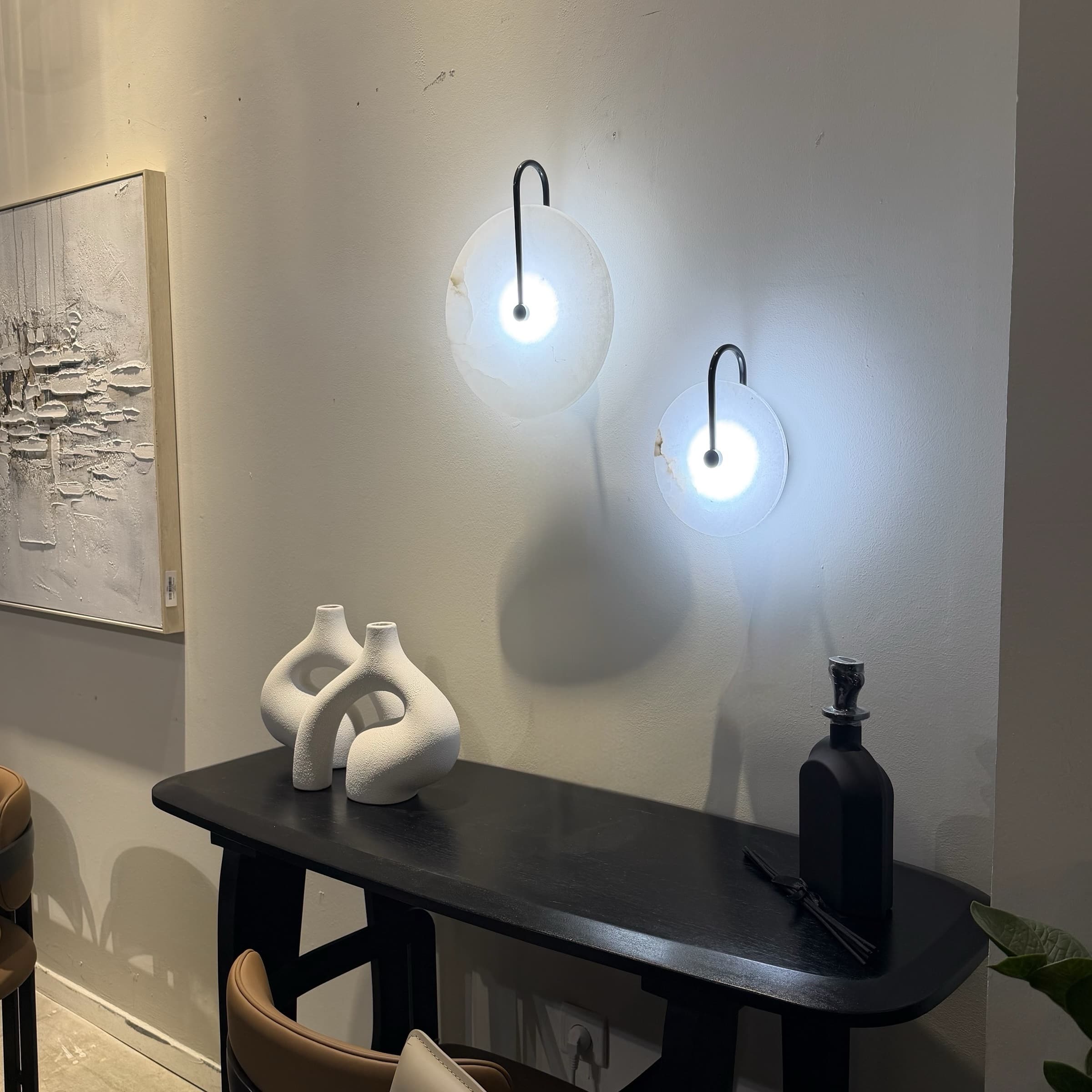 מנורת קיר עגולה מעוצבת מארבל קופר דגם פלור