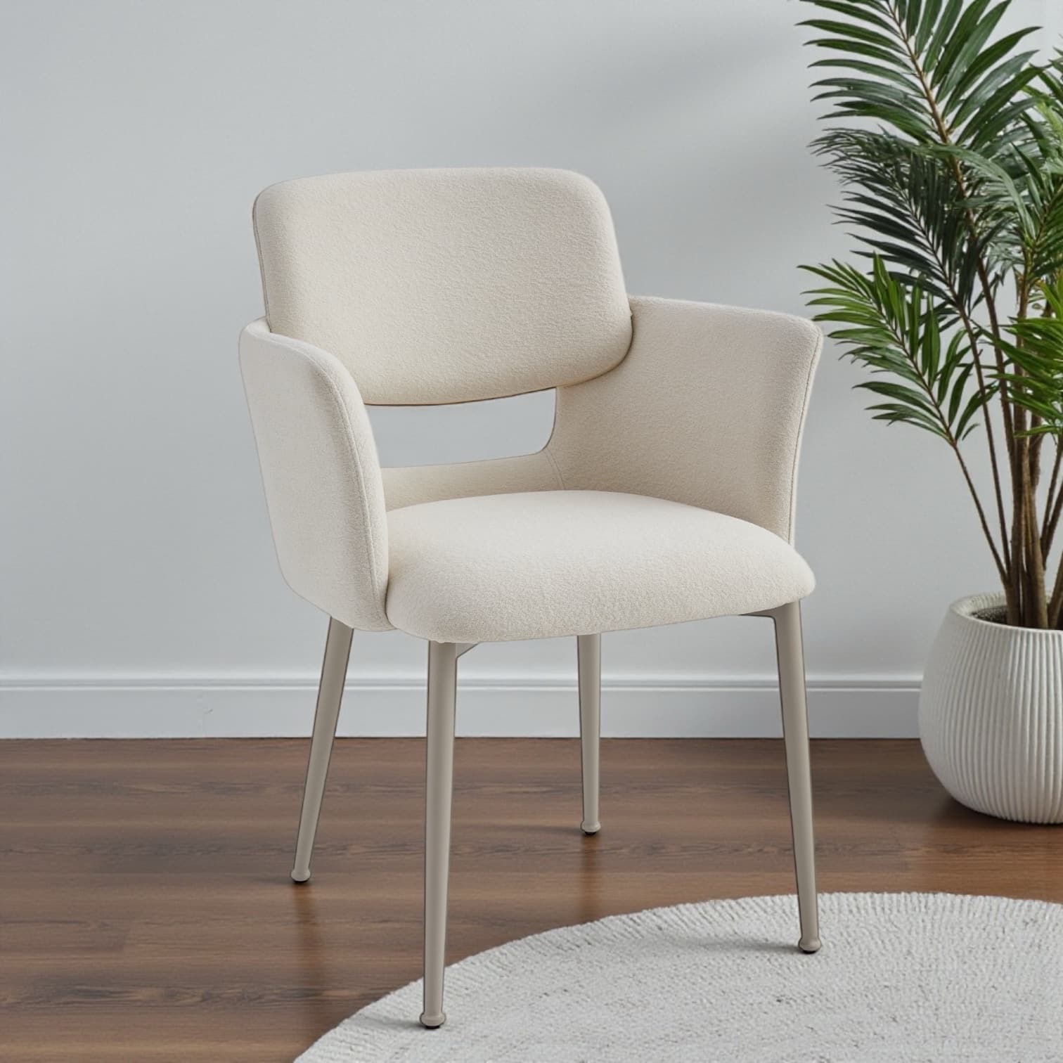 כיסא כורסא מפואר אוליביה אריג שמנת רגל שמנת דגם ויקטוריה - קולקציה חדשה | אספקה 02.26