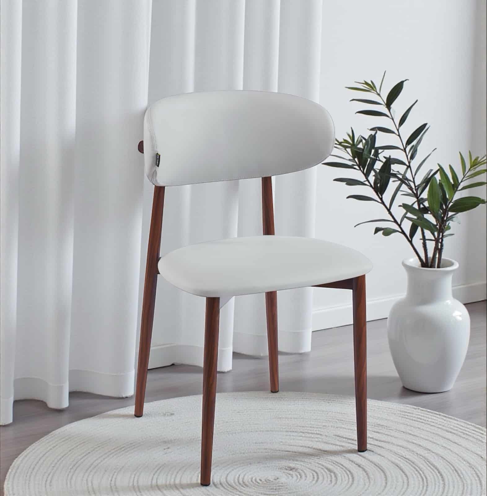 כיסא מעוצב דמוי עור אבן/אפור אגוז דגם לוסי | מכירה מוקדמת 02.26