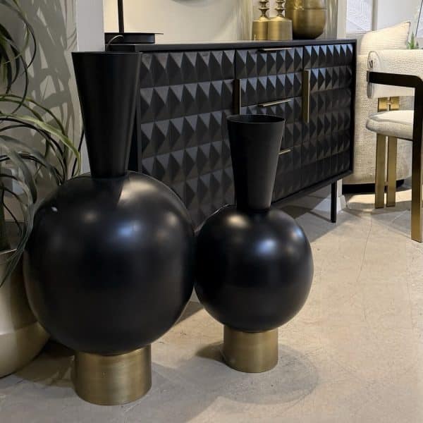 כד מתכת מעוצב דגם ראבי קונוס שחור | ניתן לבחור מבין הגדלים