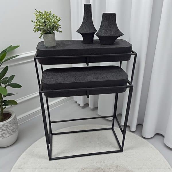 קונסולה שחור בטון פינות מעוגלות דגם רוני | ניתן לבוא מבין גדלים >>