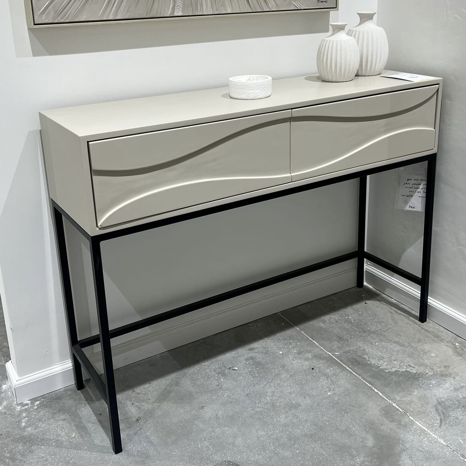 קונסולה מעוצבת דגם חושן 120/35 גוון שמנת - חיסול אחרון מתצוגה!