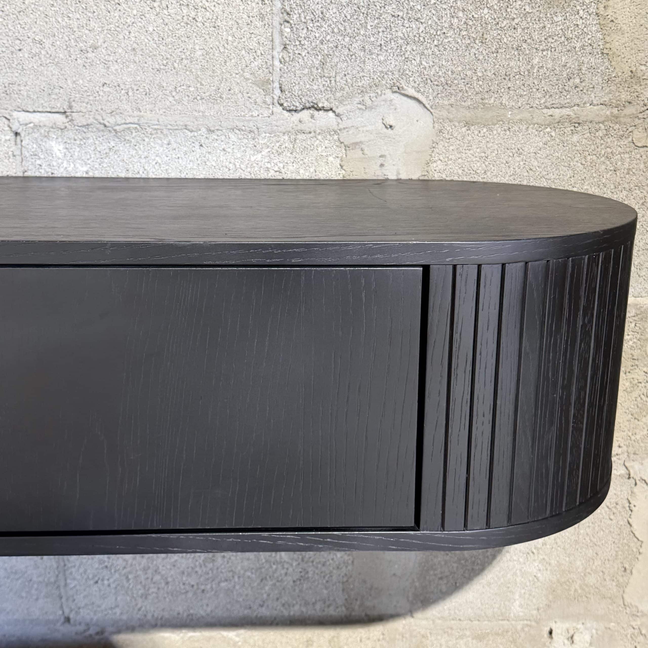 קונסולה | מזנון תלוי דגם דובאי שחור טקסטורה - חיסול!!