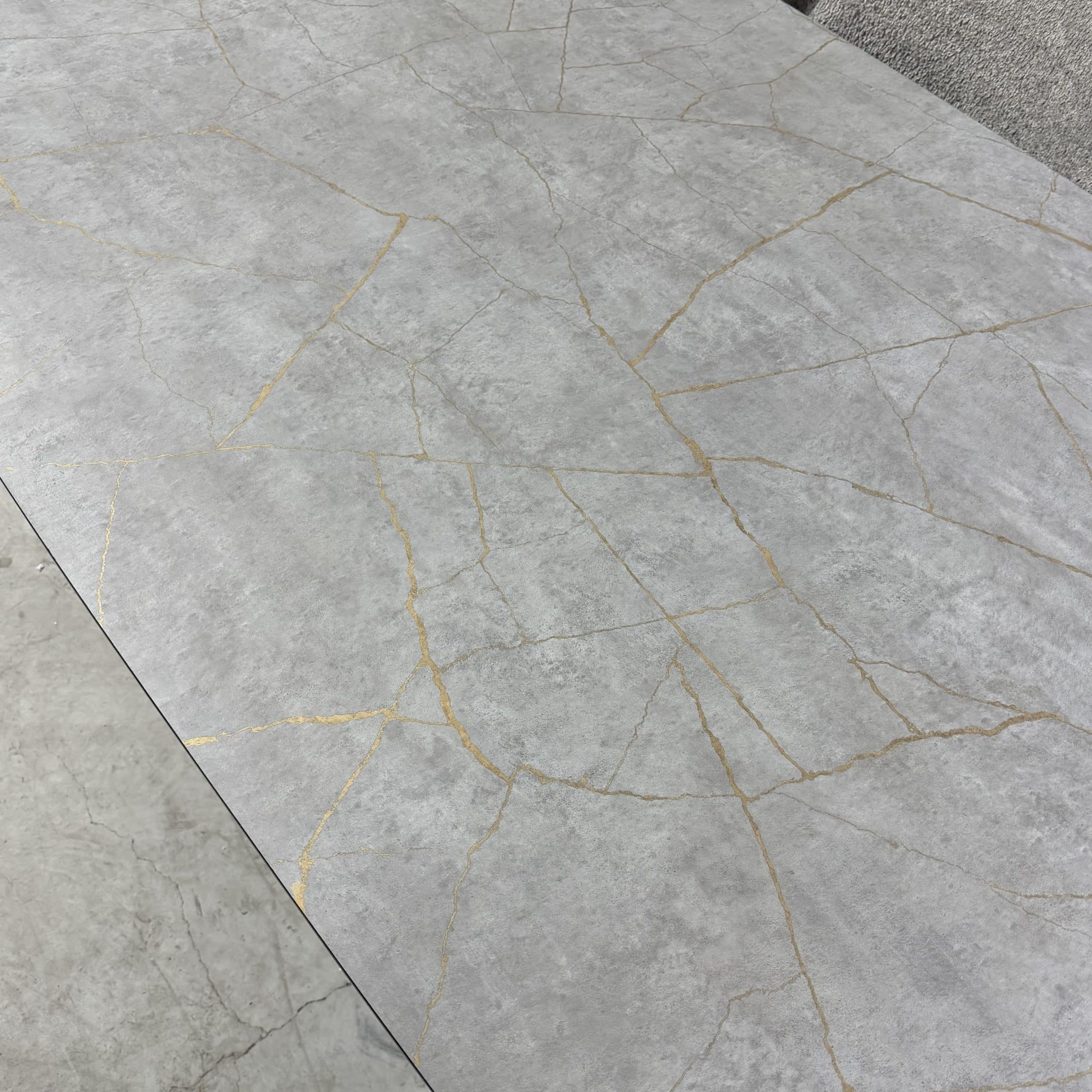 פינת אוכל מעוצבת דגם ביטס אפור נפתחת 200/100+100 - חיסול מעודפים!