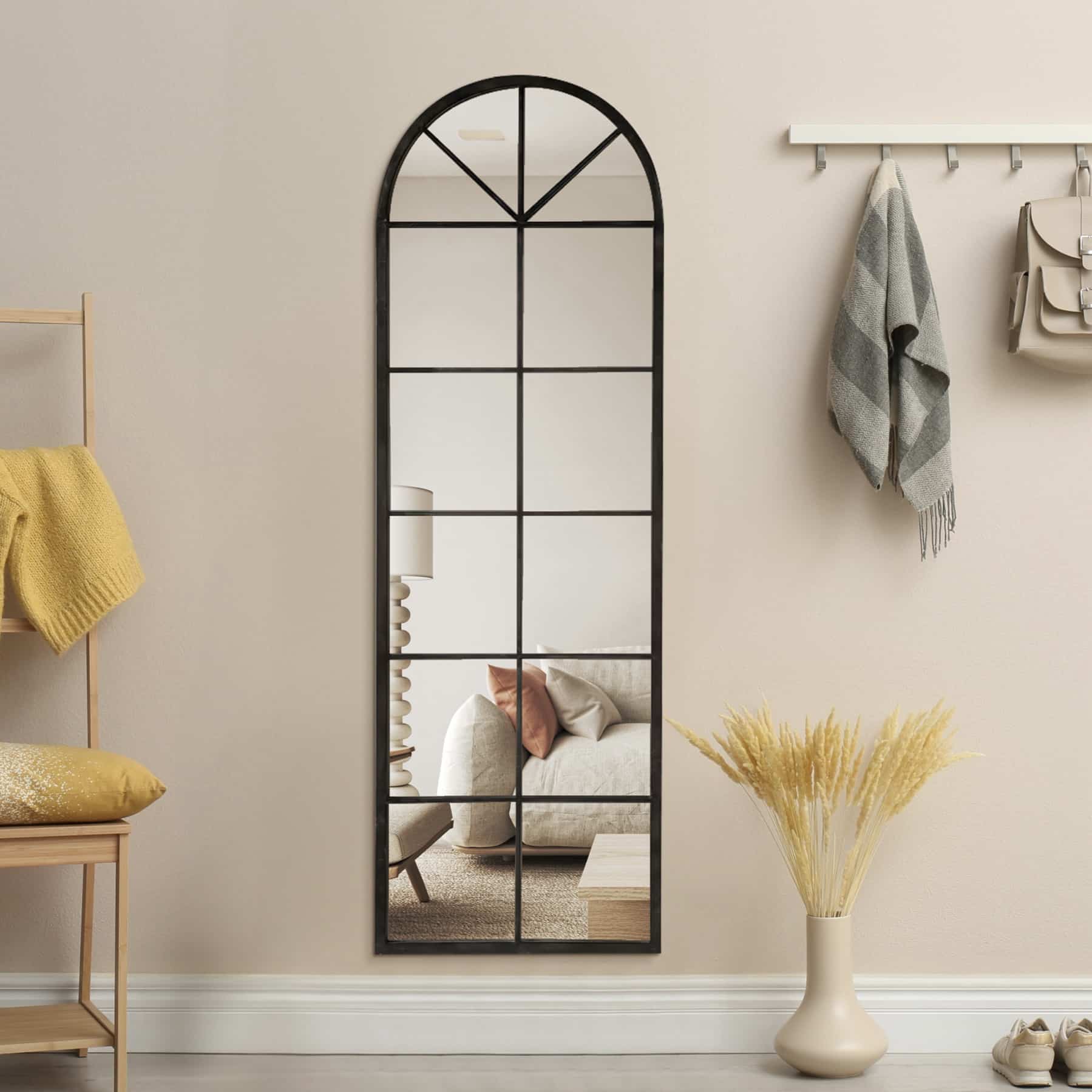 מראה מחולקת חצי מעוגלת מסגרת שחורה 180/60 - שחם מראה מחולקת חצי מעוגלת מסגרת שחורה 180/60 - שחם