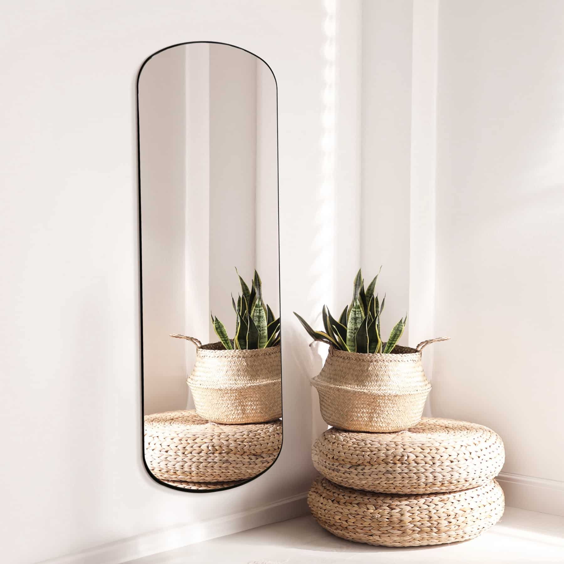 מראת גוף יוקרתית מסגרת שחורה 60/180 דגם שחם