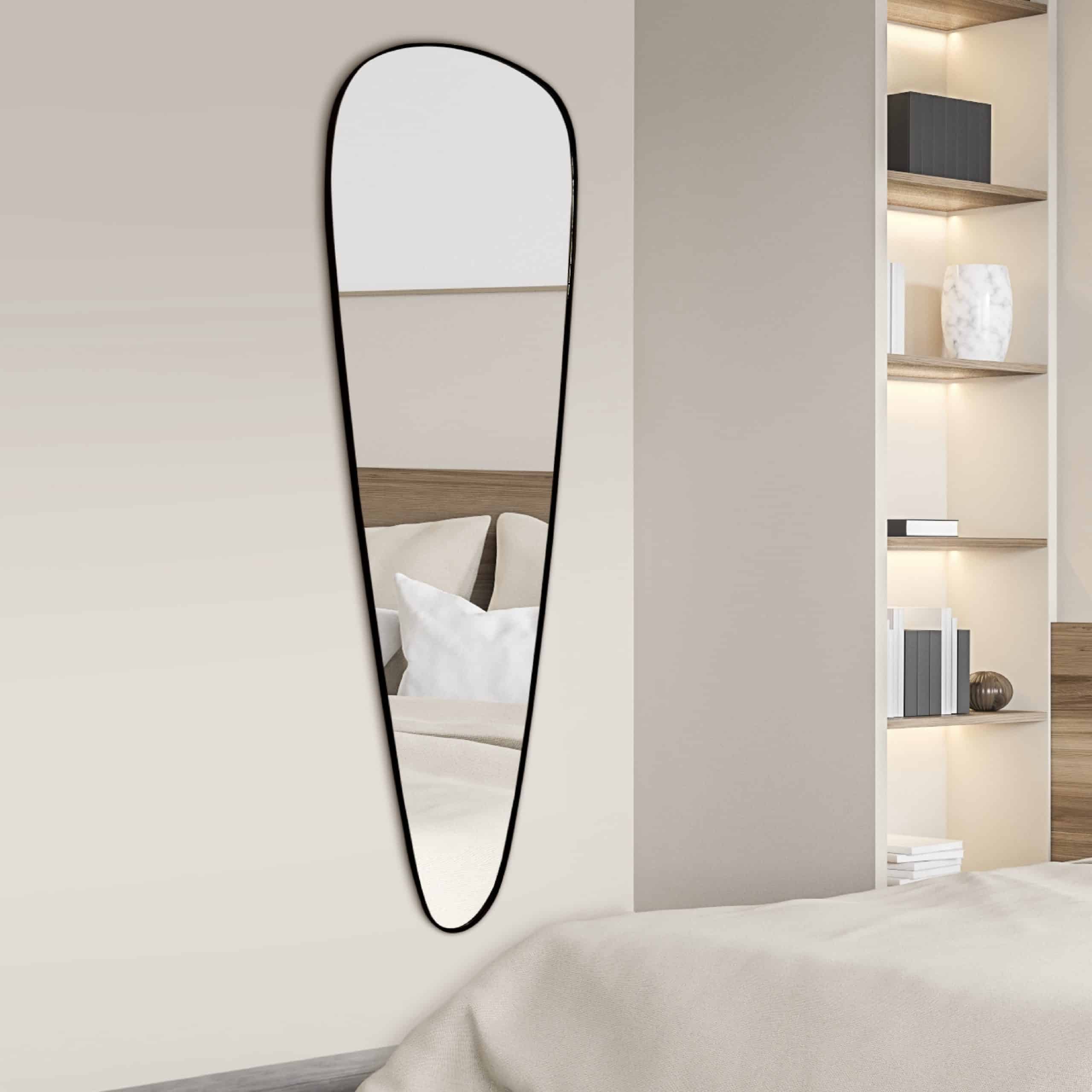 מראת גוף מעוצבת טיפה מסגרת שחורה 55/160 דגם שחם