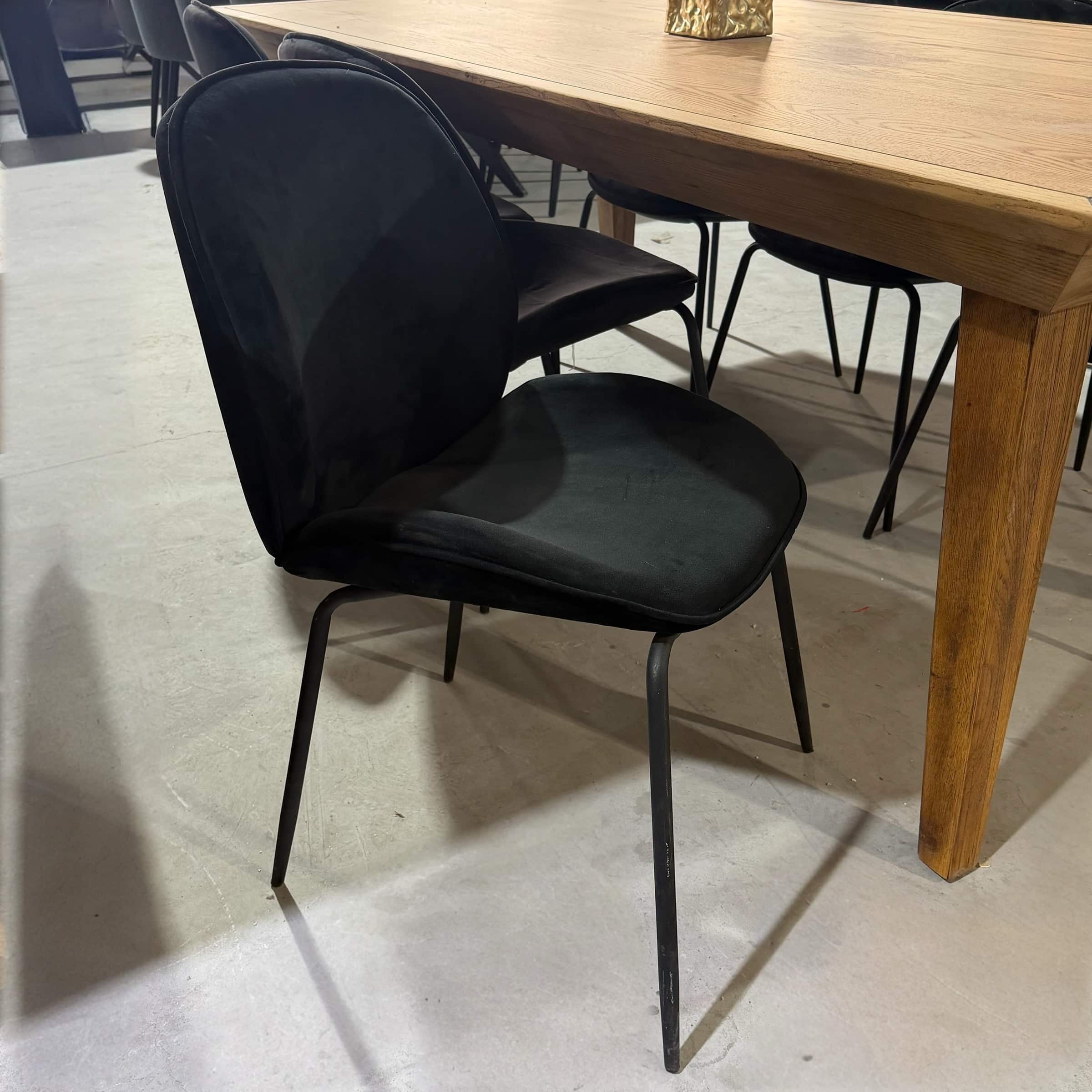 כיסא מעוצב דגם קימי קטיפה שחורה רגל שחורה - חיסול 6 אחרונים!!