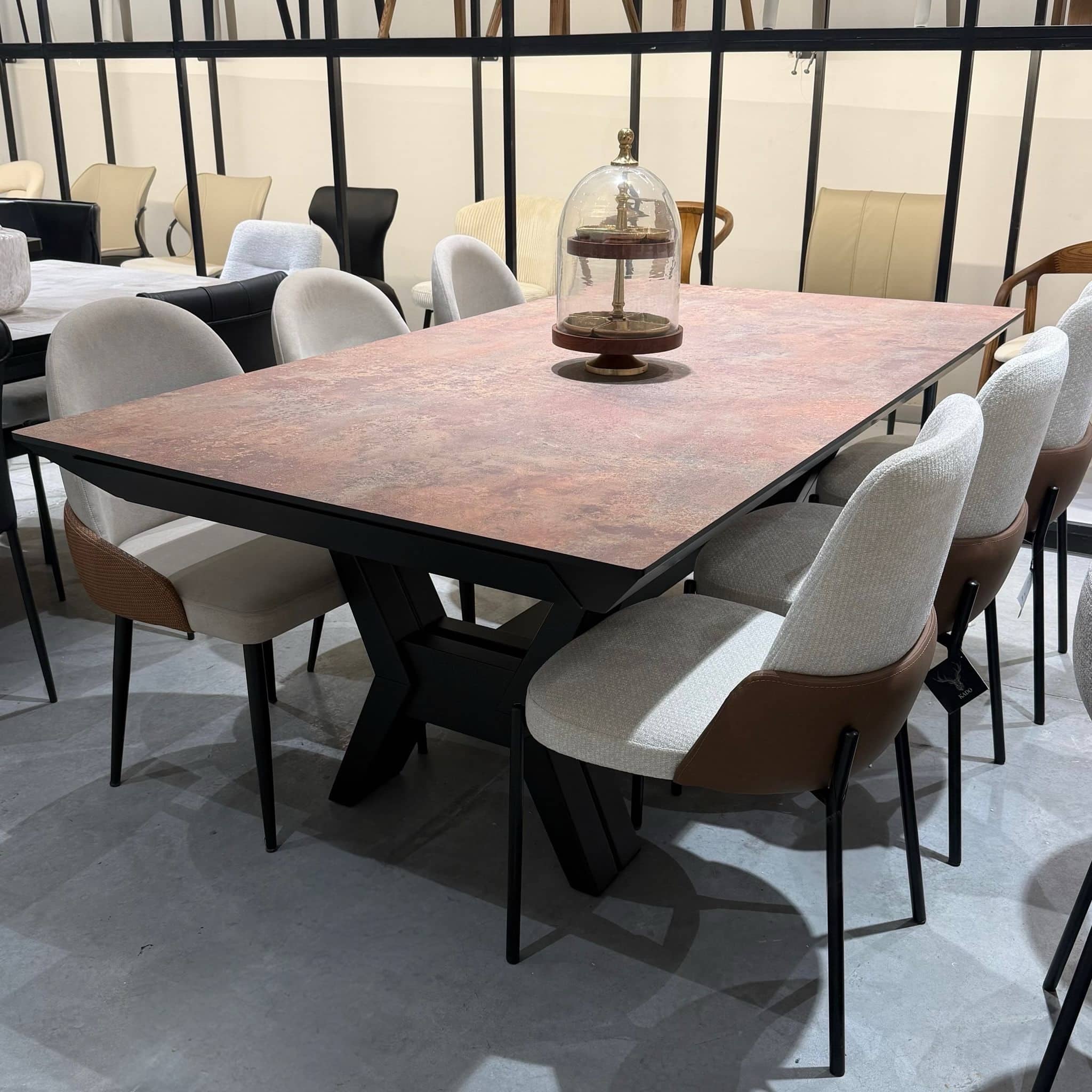 פינת אוכל מעוצבת דגם רויאל 200/110 - חיסול!!