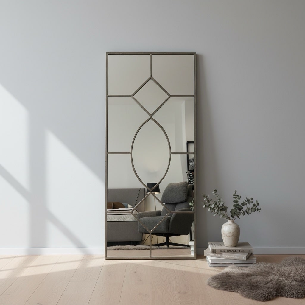 מראה מחולקת מסגרת כסופה משופשפת 133/60 - אחרונה! מראה מחולקת מסגרת כסופה משופשפת 133/60 - אחרונה!