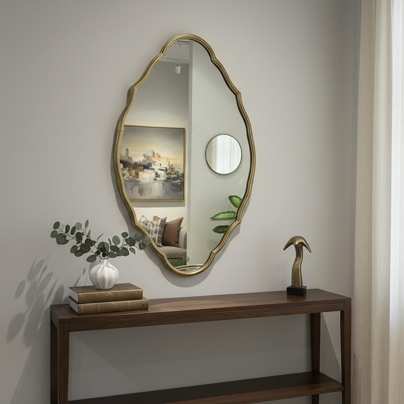 מראה מעוצבת נסיכה מסגרת זהב 58/93 דגם בלה