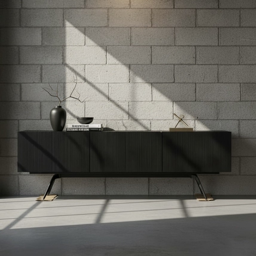 מזנון מעוצב דגם לאונרדו פסים עדינים שחור - חיסול עודפים!!